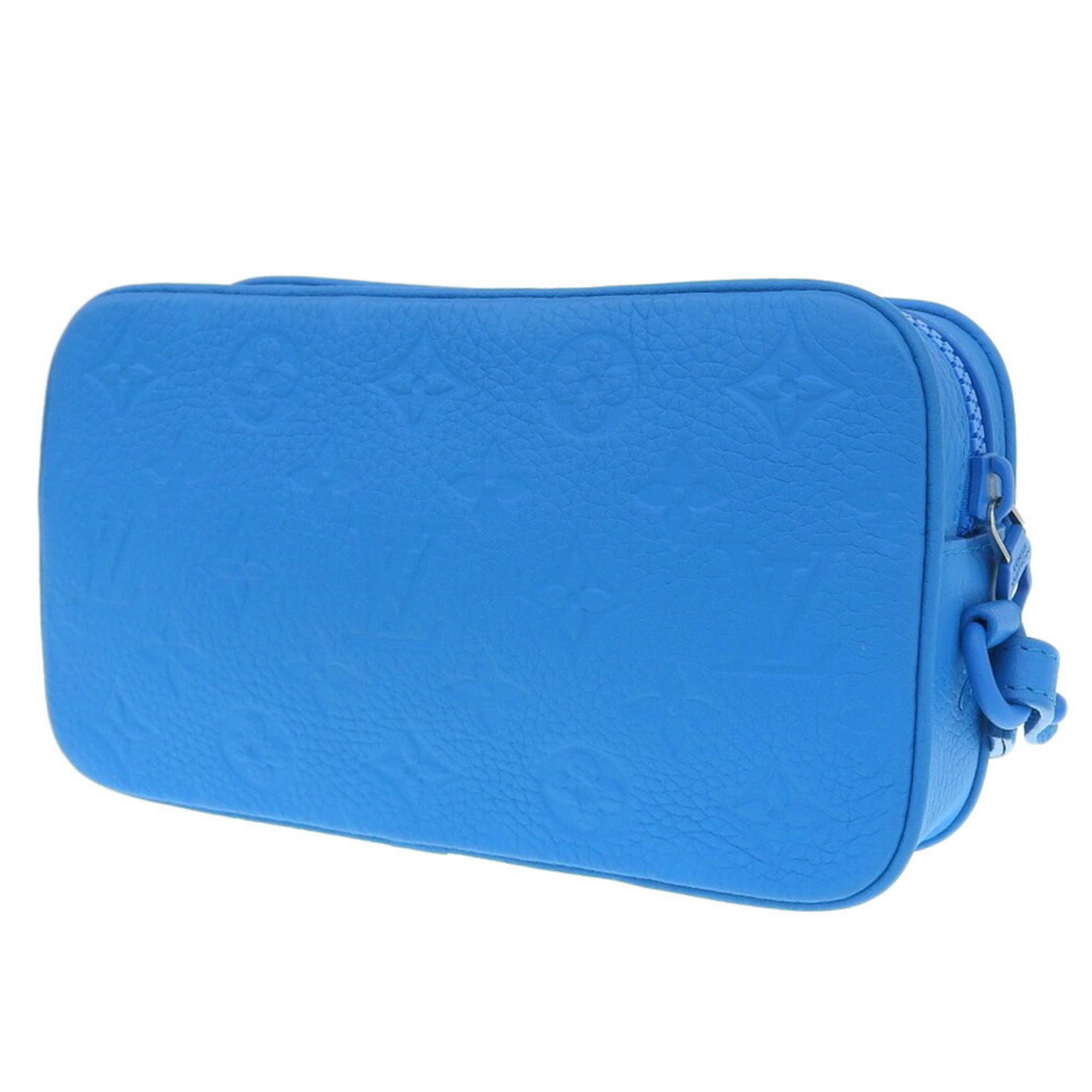 Louis Vuitton Blue Leather Clutch Bag Pochette