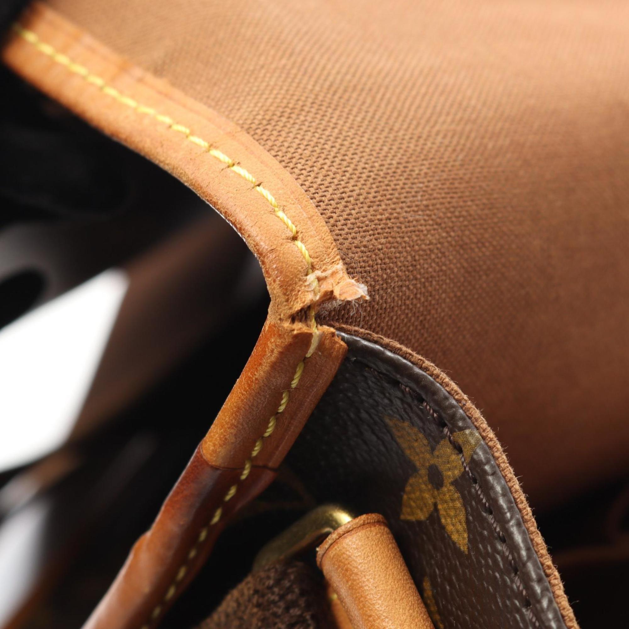 Louis Vuitton Brown Pvc Coated Canvas Leather Shoulder Bag
