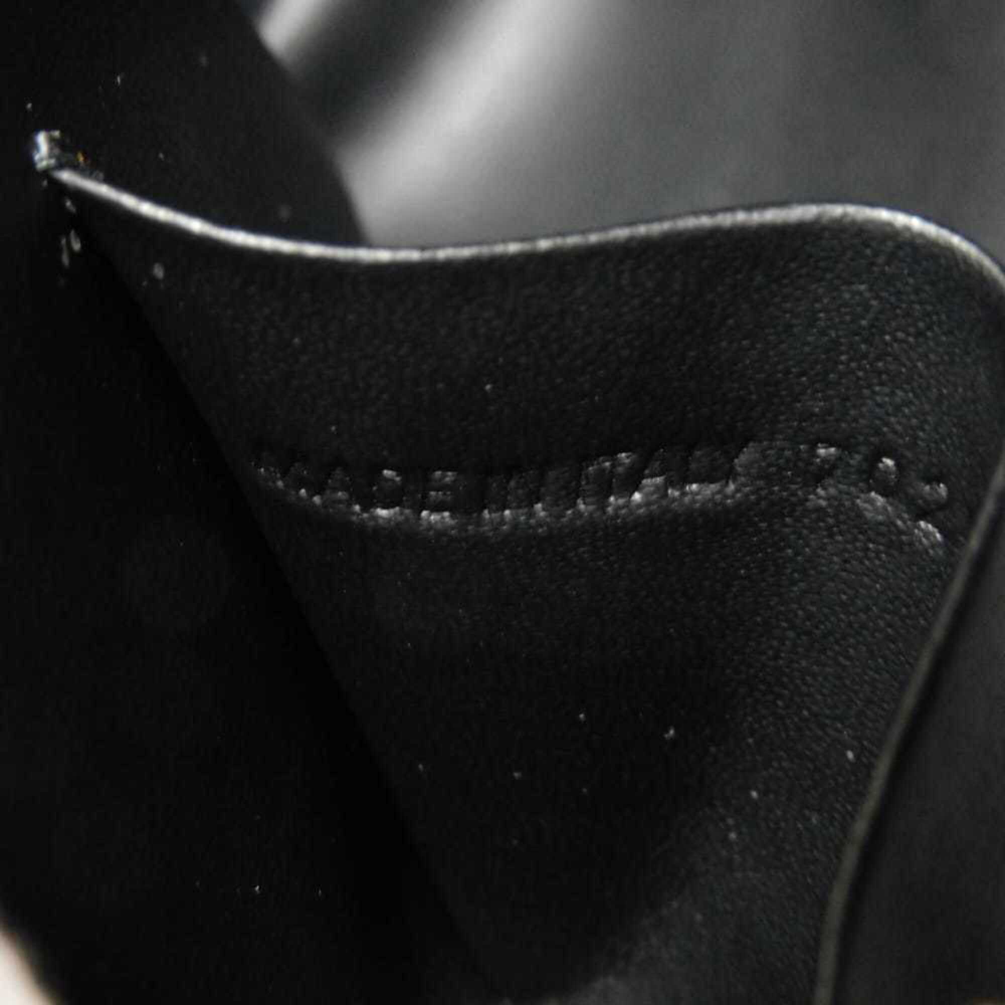 Balenciaga Beige Brown Coated Canvas Leather Clutch Bag Pouch
