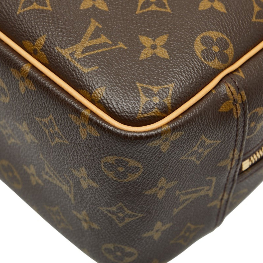 Louis Vuitton Brown Pvc Leather Handbag