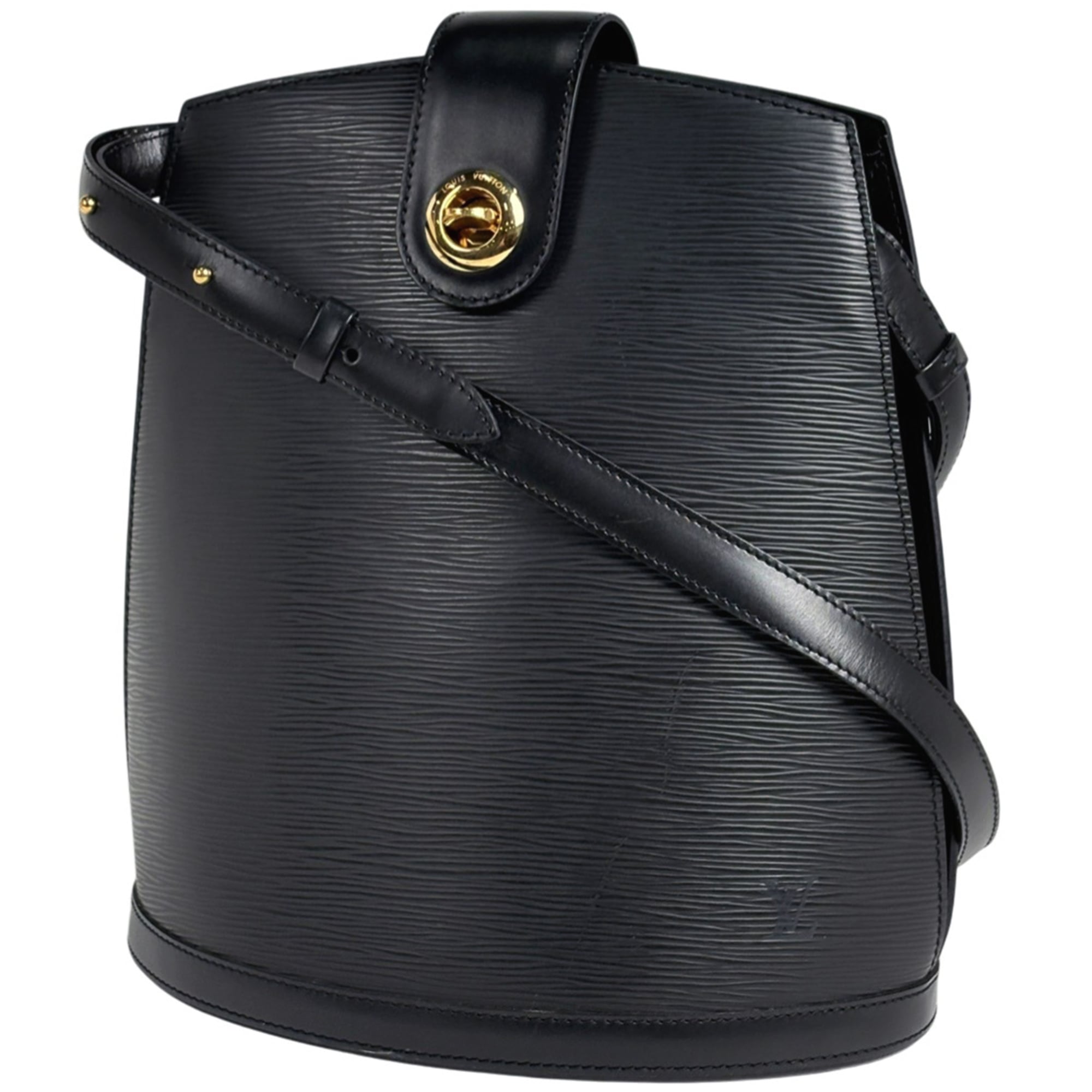 Louis Vuitton Black Noir Epi Leather Shoulder Bag