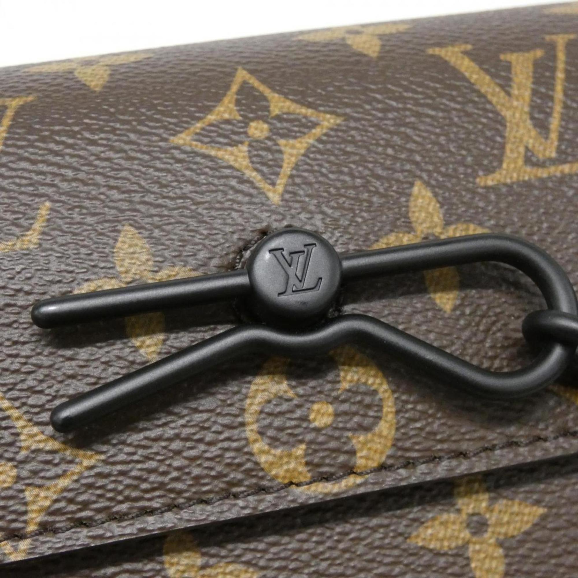 Louis Vuitton Black Marron Coated Canvas Shoulder Bag