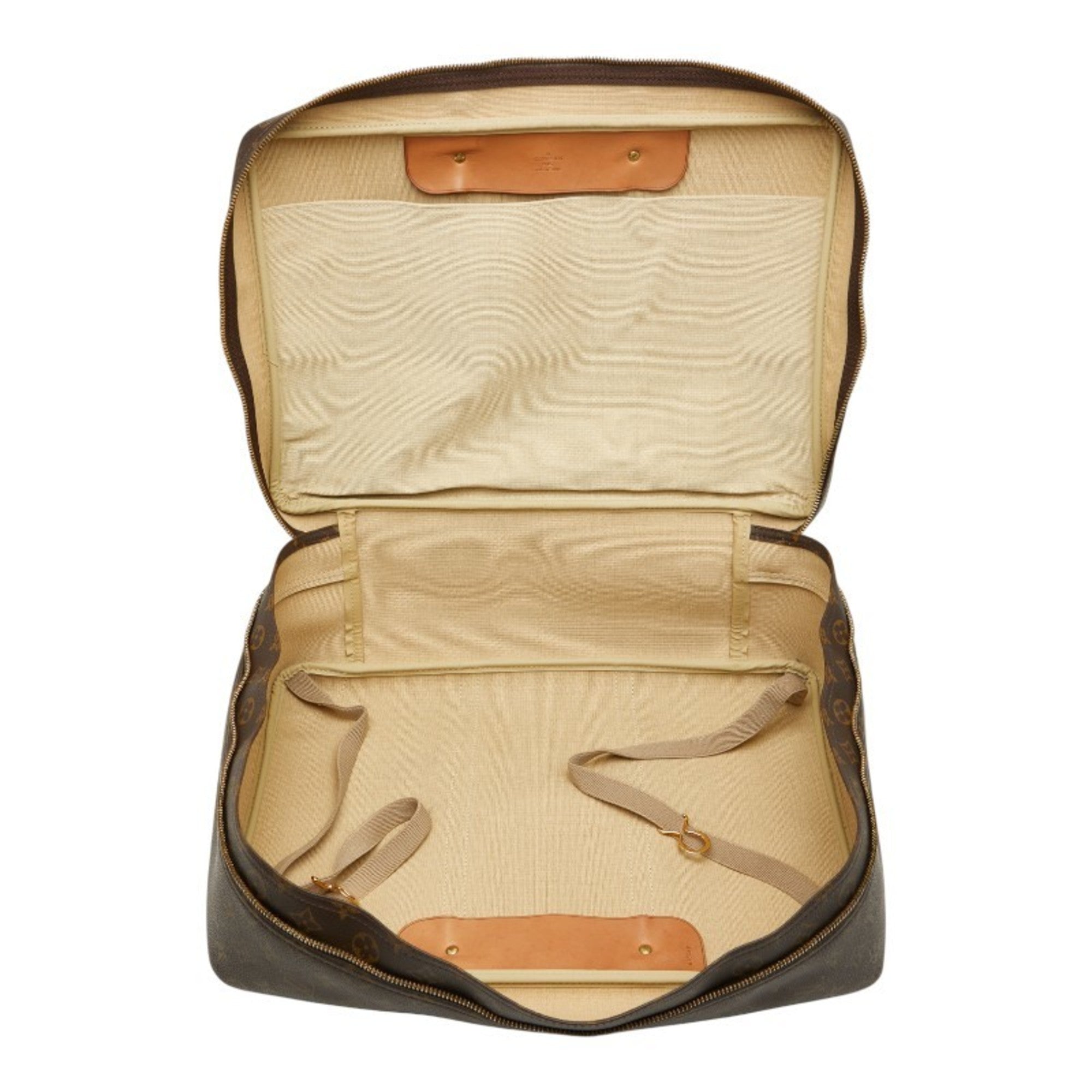 Louis Vuitton Brown Pvc Leather Boston Bag Briefcase