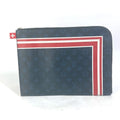Louis Vuitton Monogram Cobalt Navy Red Color White Clutch Bag