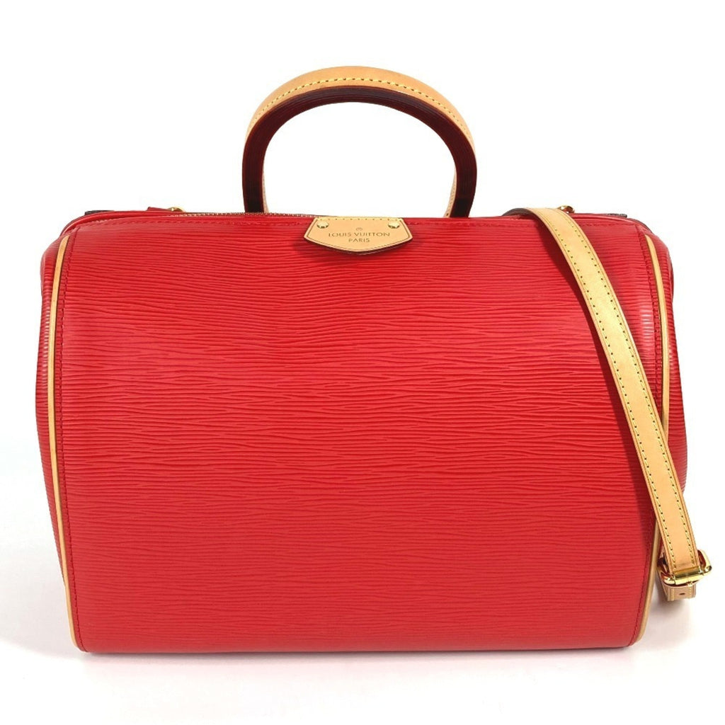 Louis Vuitton Red Color Epi Leather Boston Bag Handbag Shoulder Bag