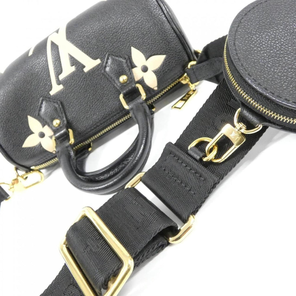 Louis Vuitton Monogram Empreinte Beige Black Leather Shoulder Bag