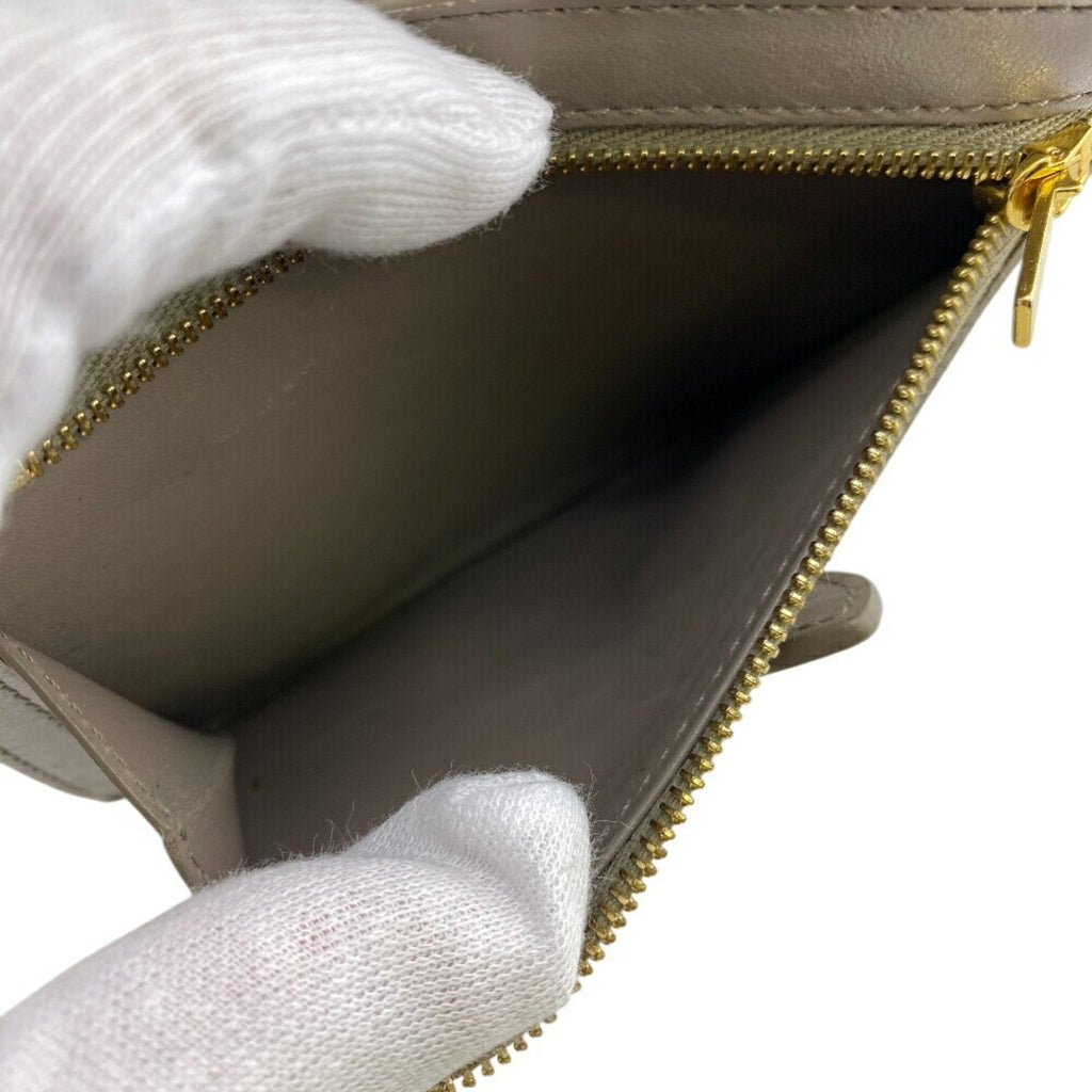Celine Beige Leather Wallet (Bi-Fold)
