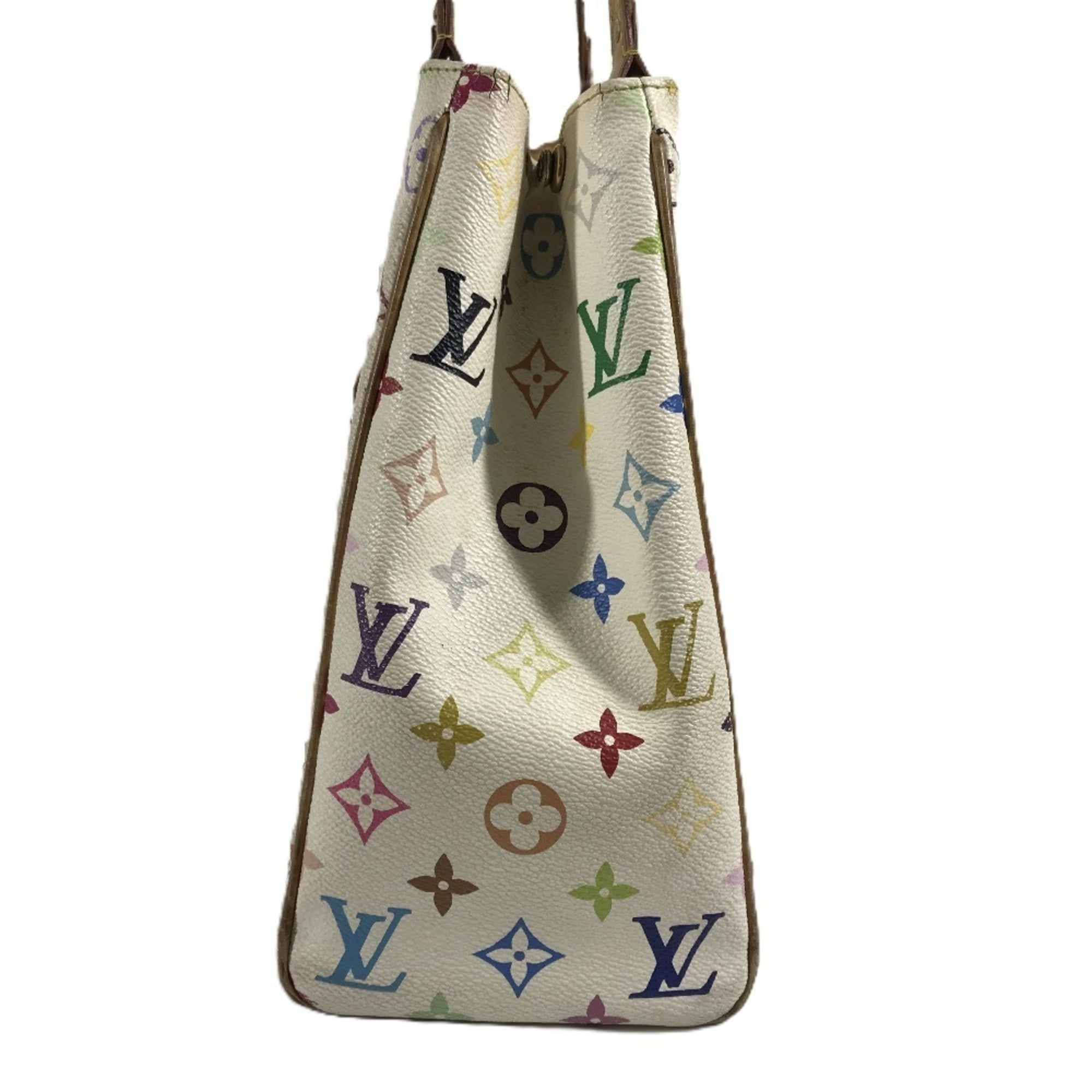 Louis Vuitton Blanc Monogram Multicolore Shoulder Bag Tote Bag