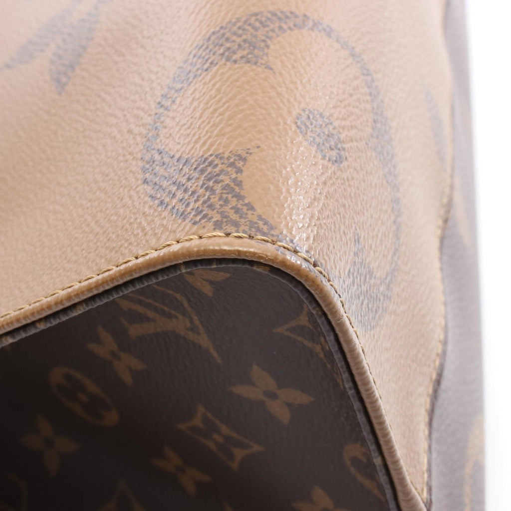Louis Vuitton Beige Brown Monogram Coated Canvas Tote Bag