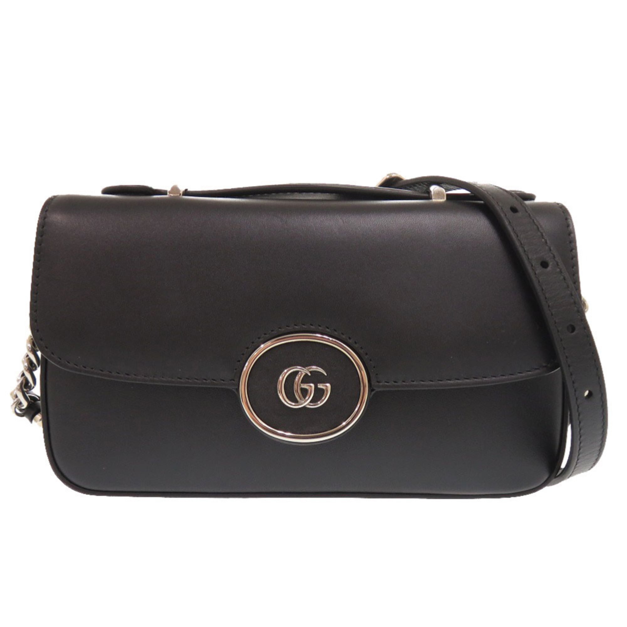 Gucci Black Leather Shoulder Bag (Pre-Owned)