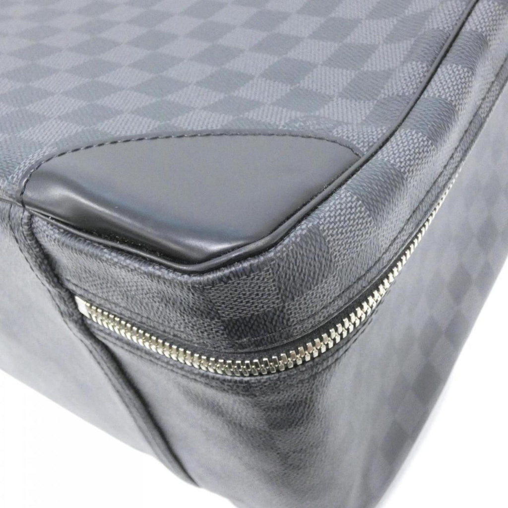 Louis Vuitton Dark Gray Graphite Coated Canvas Handbag