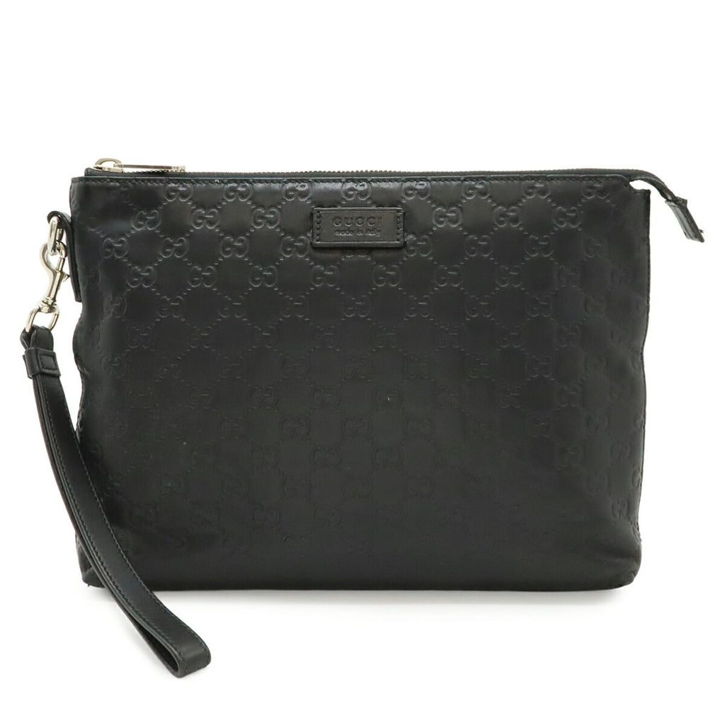 Gucci Black Leather Clutch Bag (Pre-Owned)