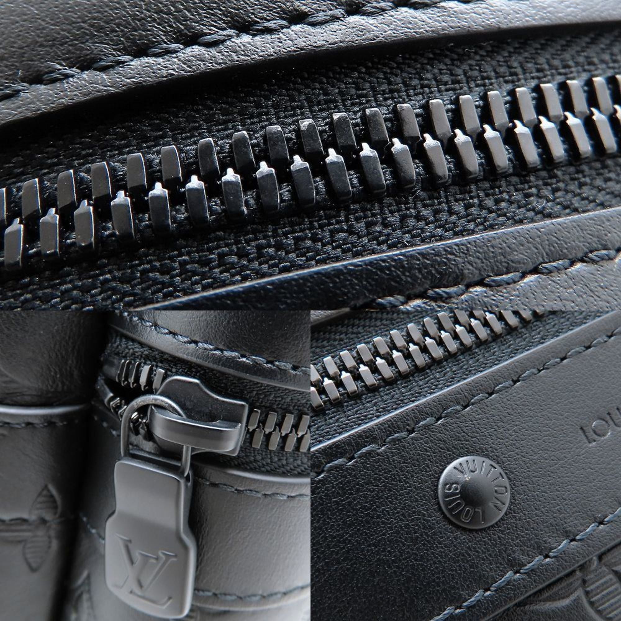 Louis Vuitton Monogram Shadow Noir Leather Backpack