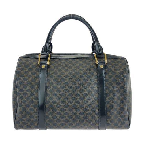 Celine Black Brown Pvc Boston Bag Handbag