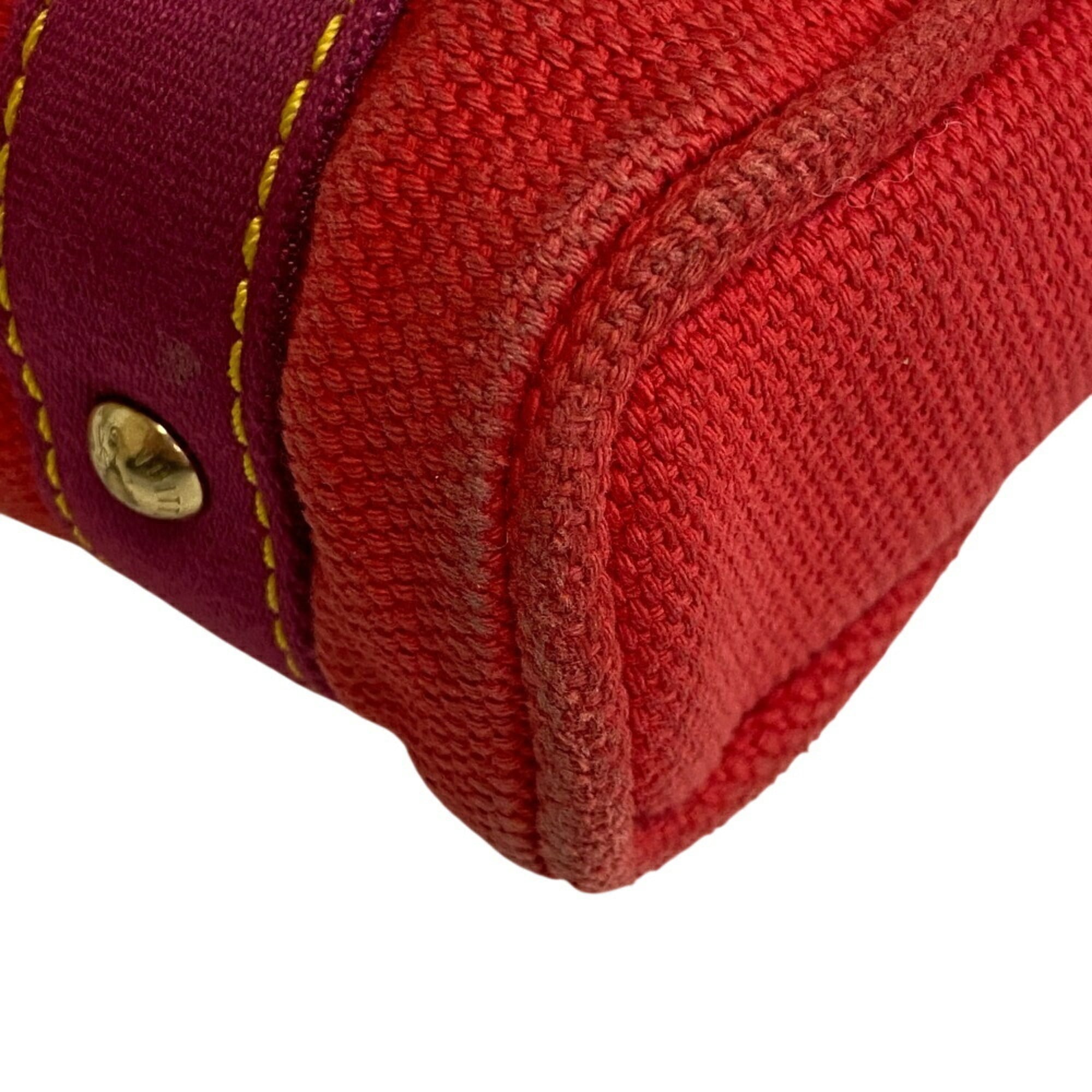 Louis Vuitton Red Color Canvas Handbag