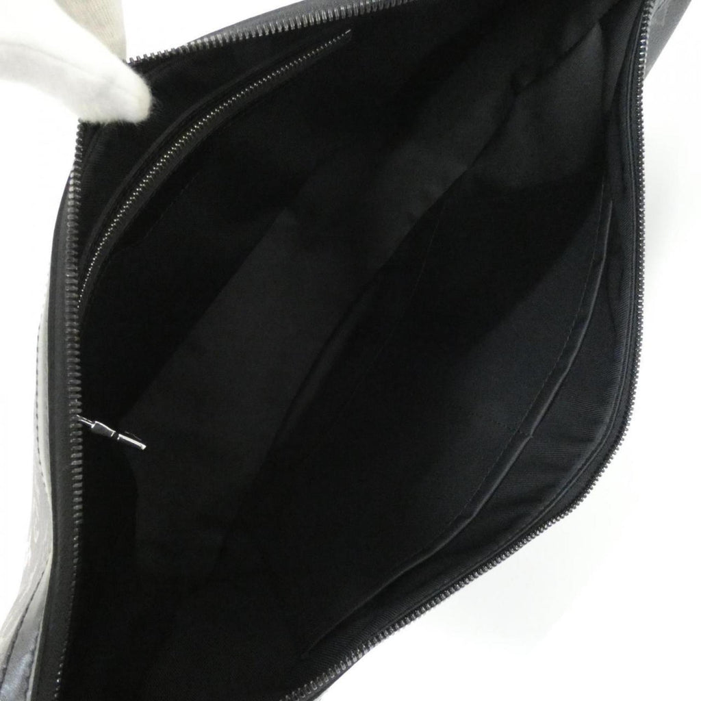 Louis Vuitton Black Silver Coated Canvas Shoulder Bag