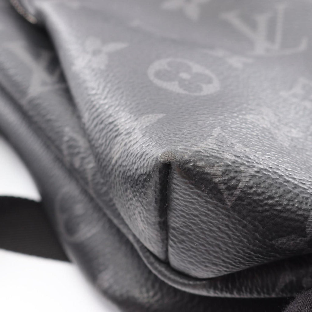 Louis Vuitton Black Coated Canvas Leather Backpack Handbag