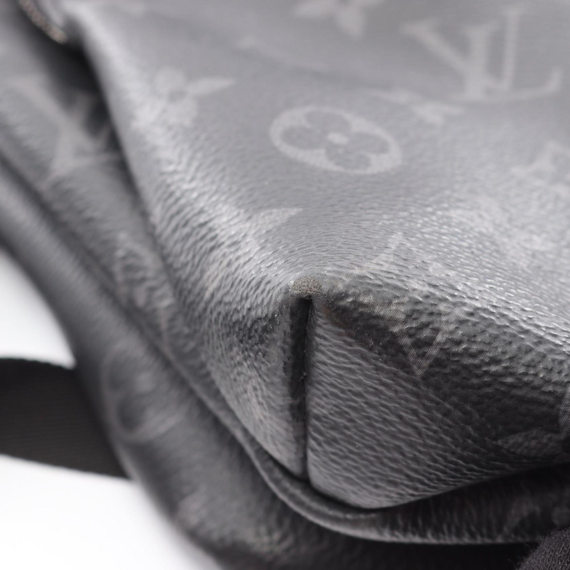 Louis Vuitton Black Coated Canvas Leather Backpack Handbag