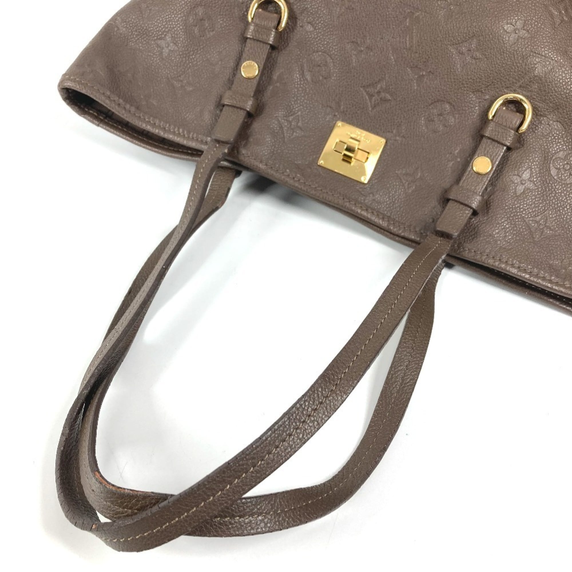 Louis Vuitton Brown Monogram Empreinte Leather Handbag Shoulder Bag Tote Bag