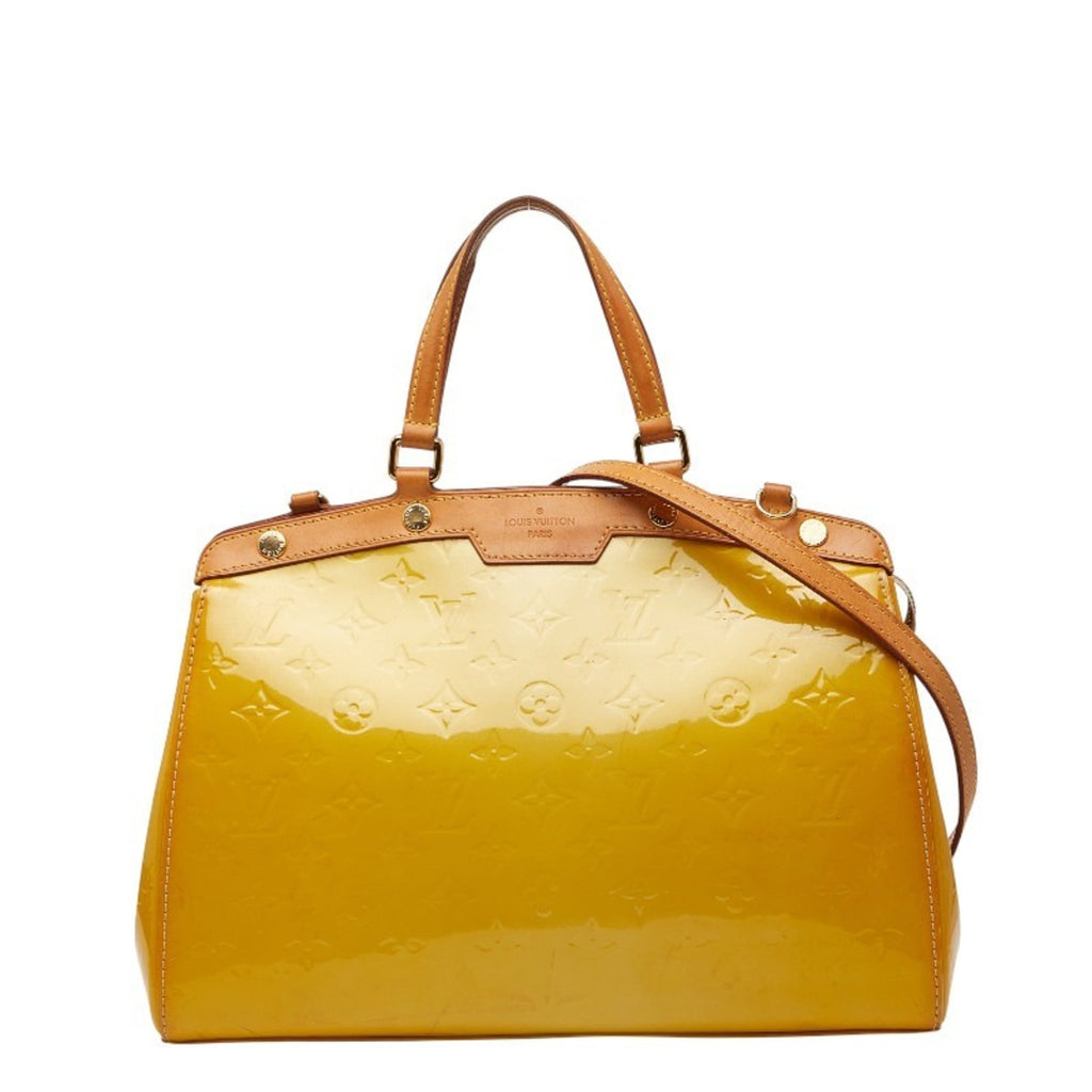 Louis Vuitton Citrin Yellow Monogram Vernis Handbag Shoulder Bag