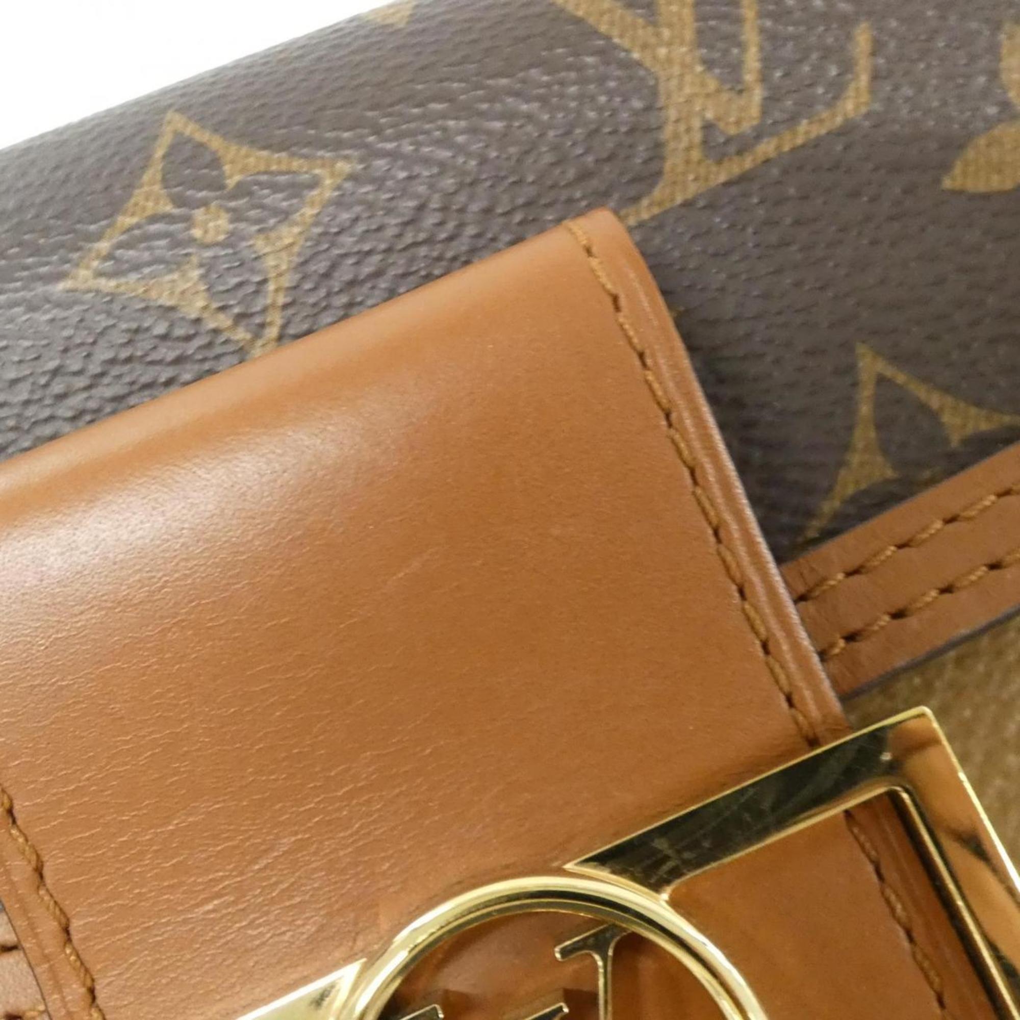 Louis Vuitton Marron Coated Canvas Chain/Shoulder Wallet