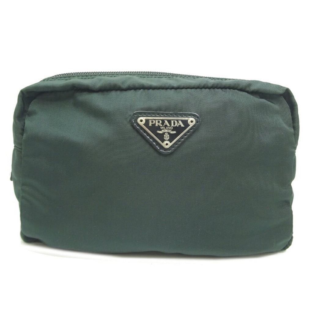 Prada Dark Green Nylon Pouch