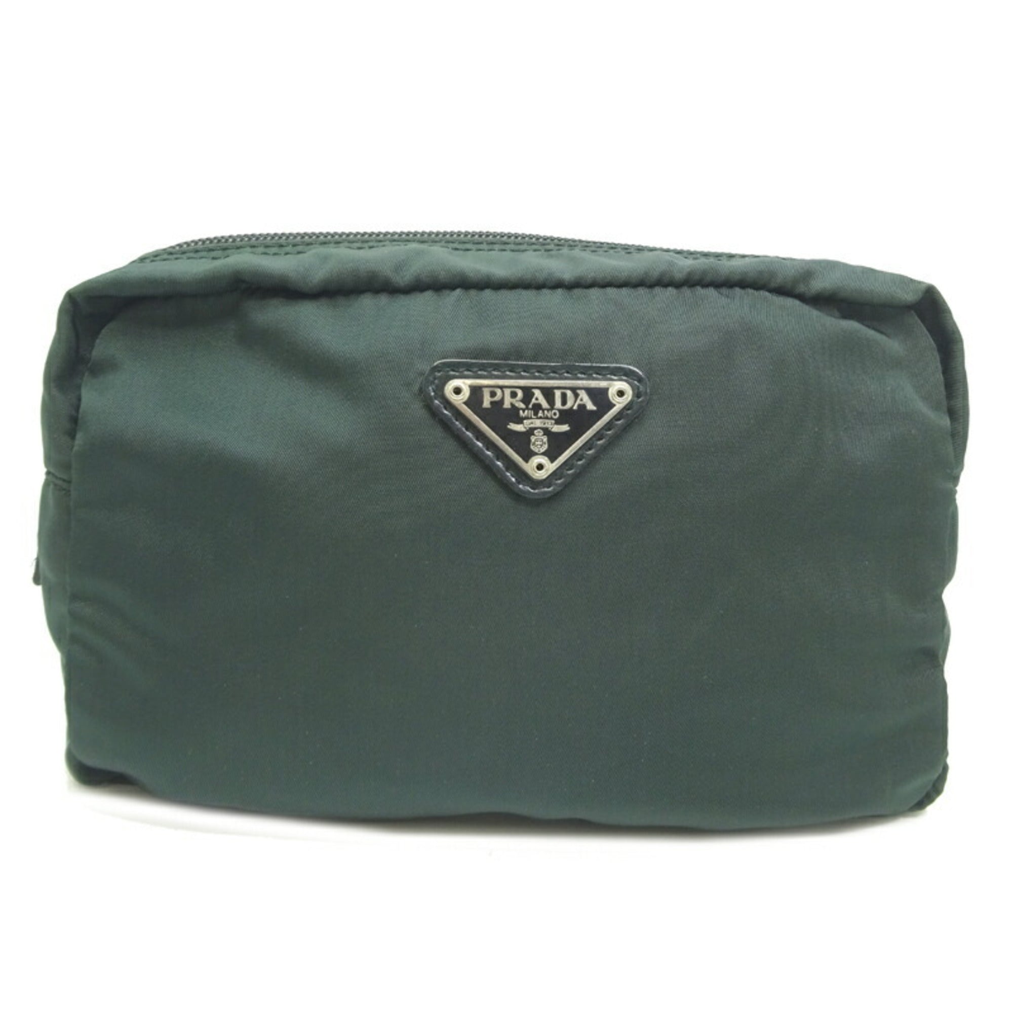 Prada Dark Green Nylon Pouch