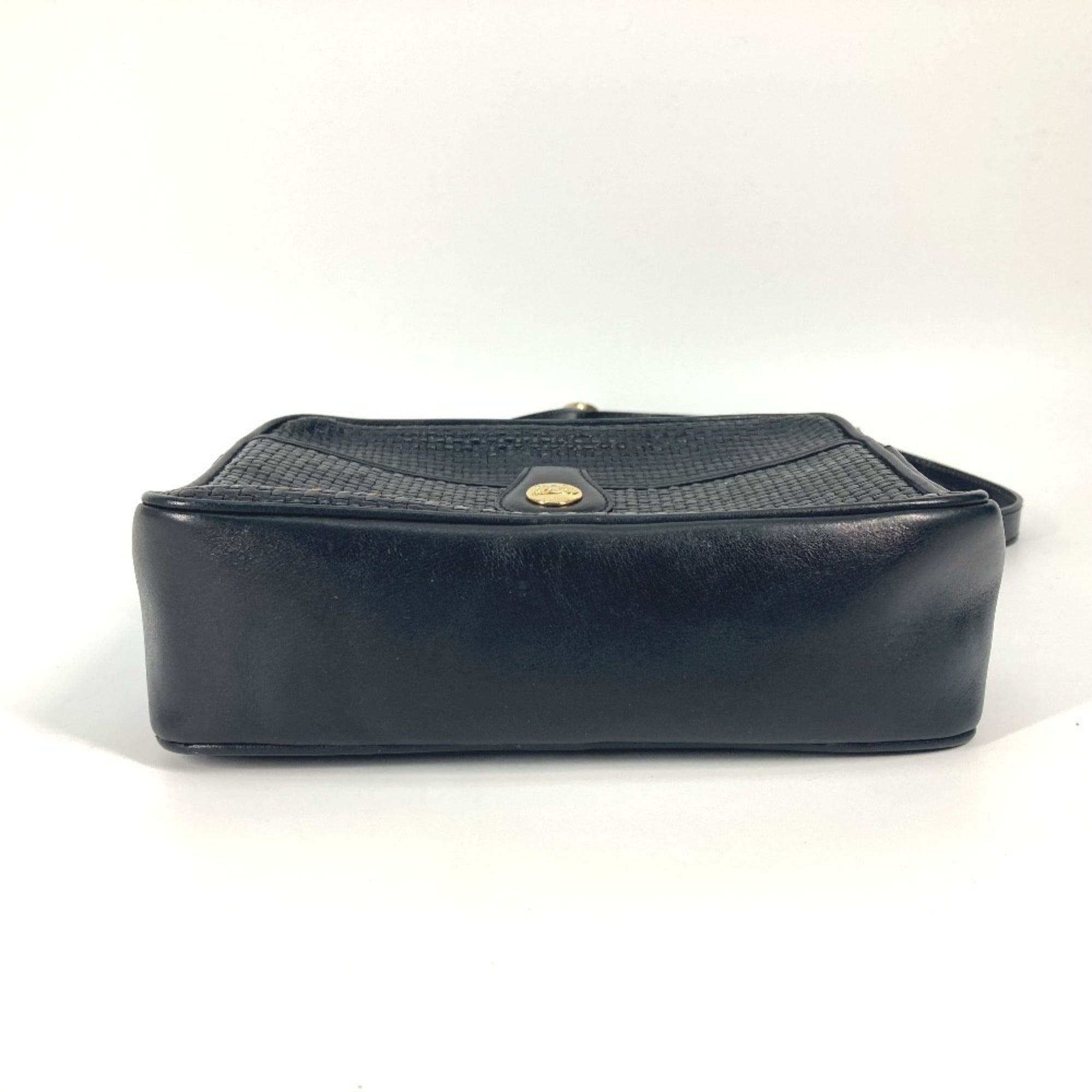 Celine Black Leather Pochette Shoulder Bag