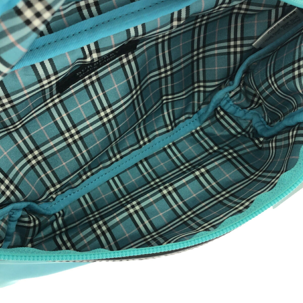 Burberry Black Label Turquoise Nylon Leather Shoulder Bag