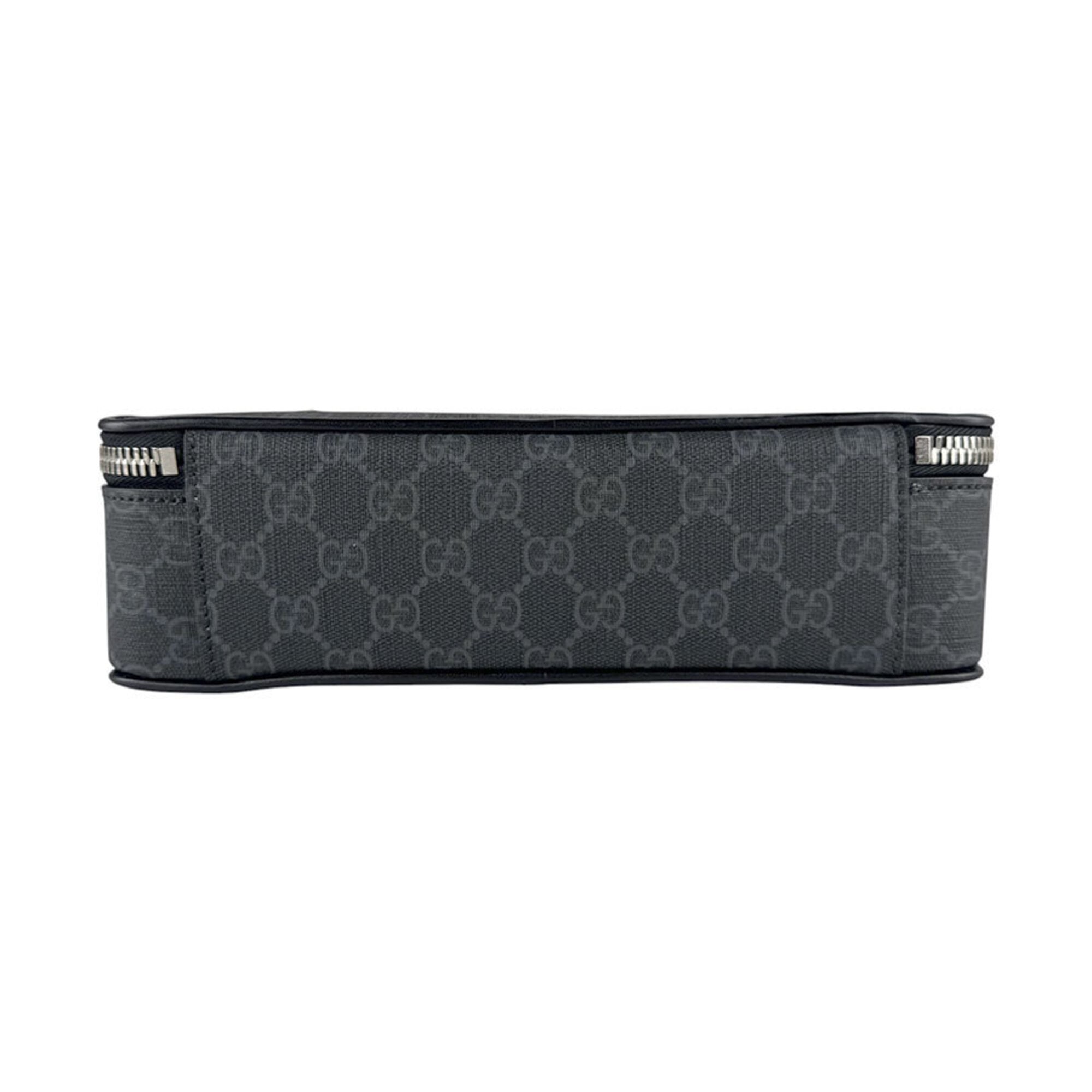 Gucci Black Gg Supreme Canvas Shoulder Bag (Pre-Owned)