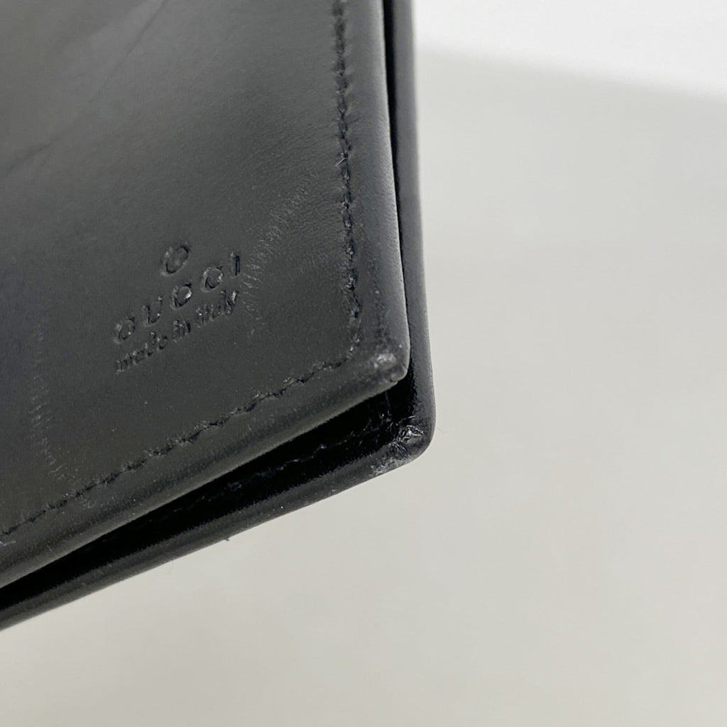 Gucci Black Leather Long Bill Wallet (Bi-Fold) (Pre-Owned)