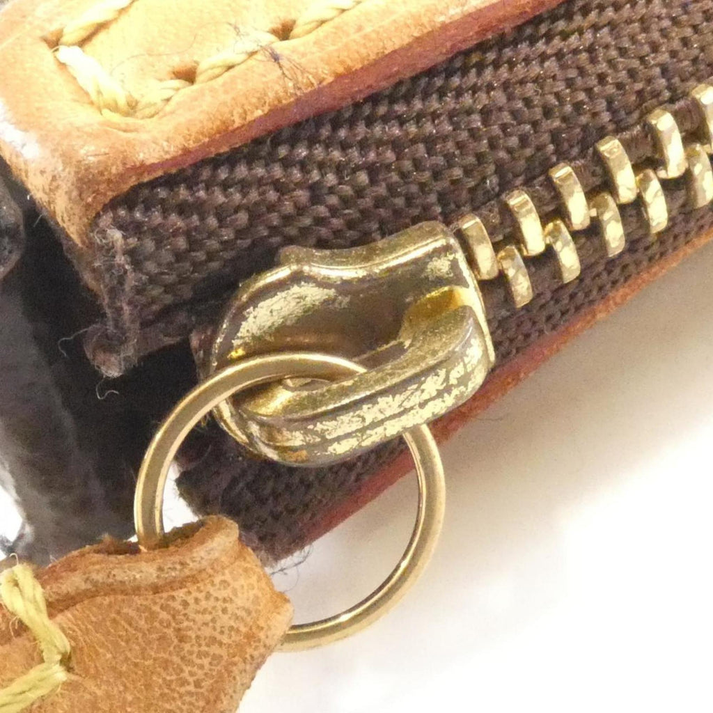 Louis Vuitton Marron Coated Canvas Pochette Pouch