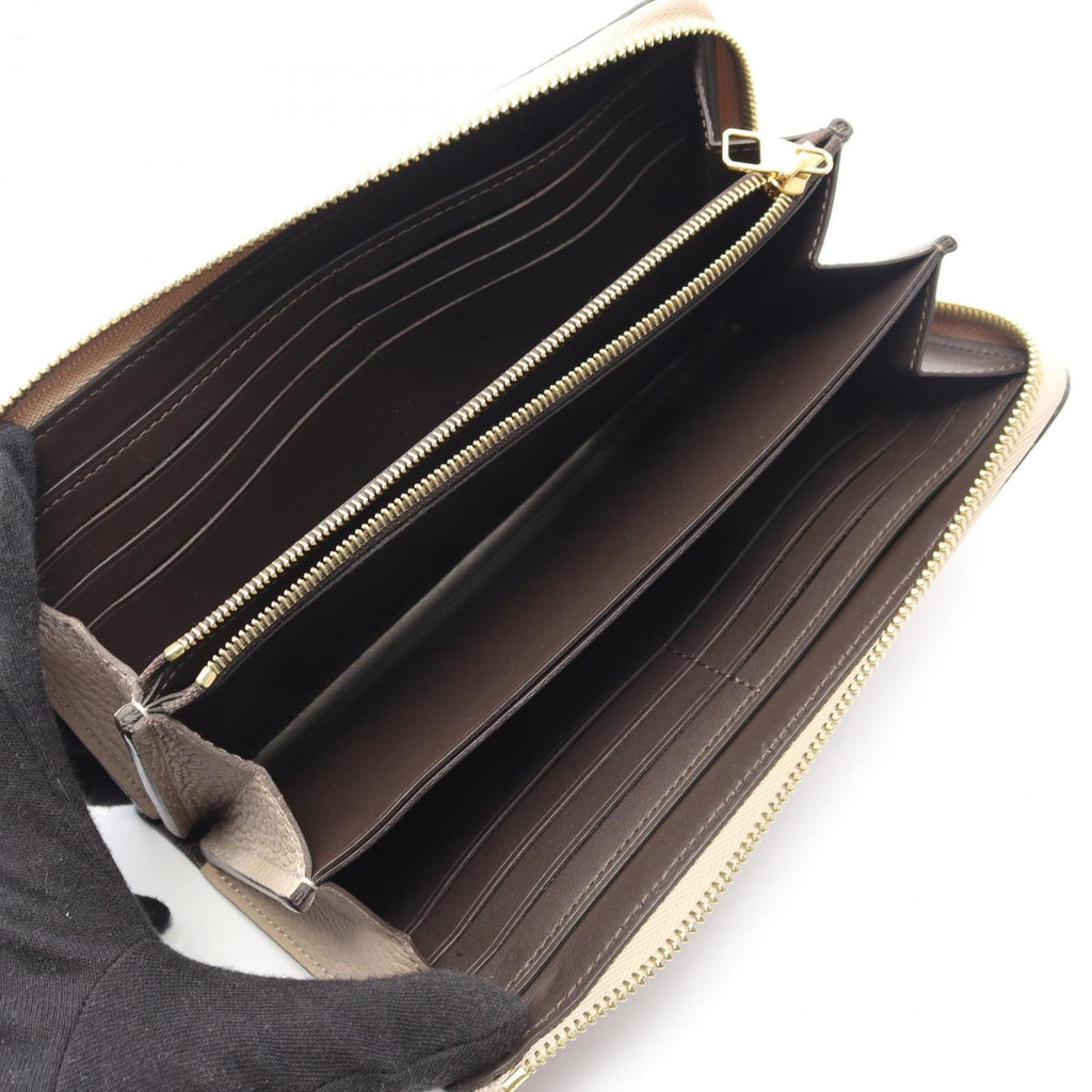 Louis Vuitton Beige Leather Long Wallet