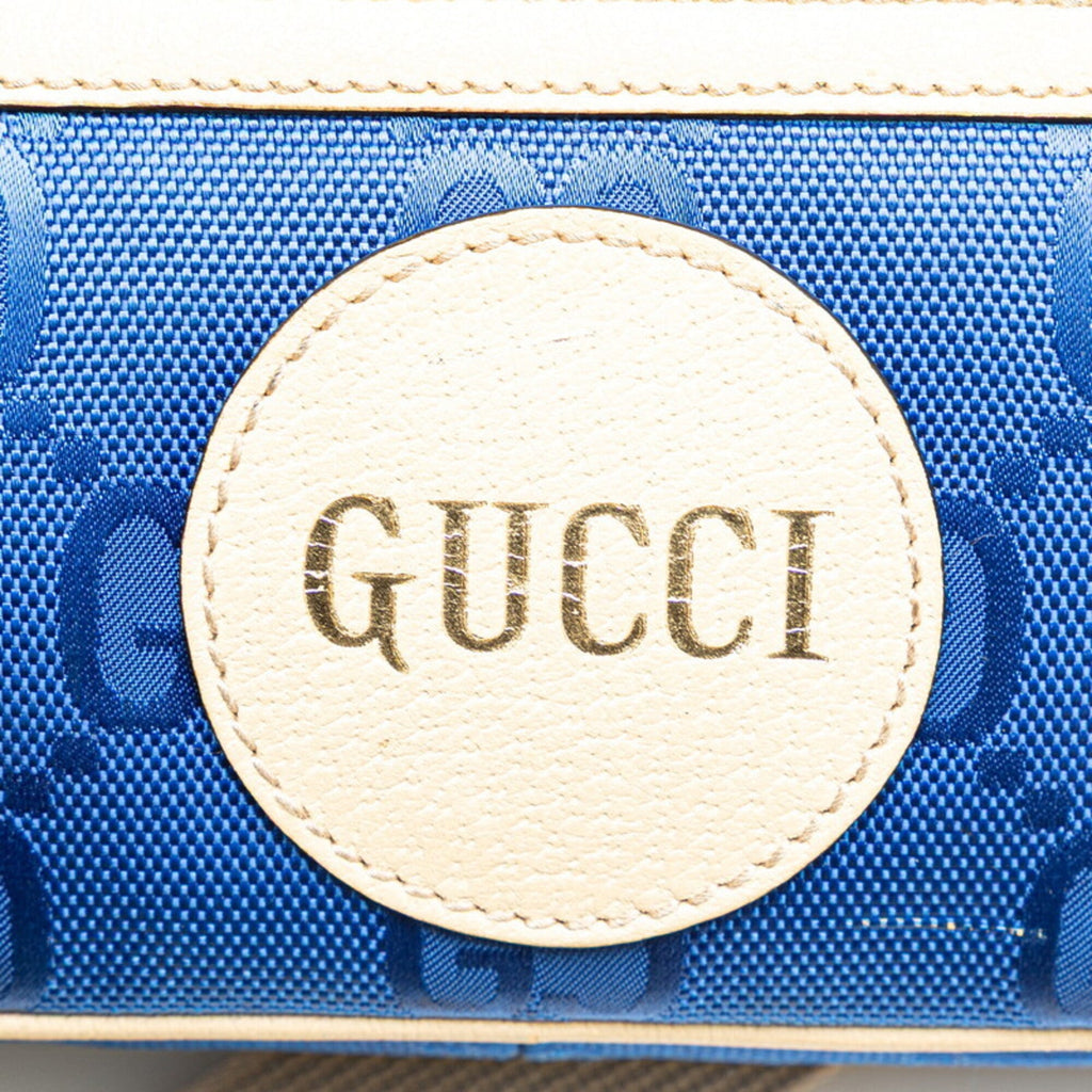 Gucci Beige Gray Nylon Leather Sling Bag (Pre-Owned)