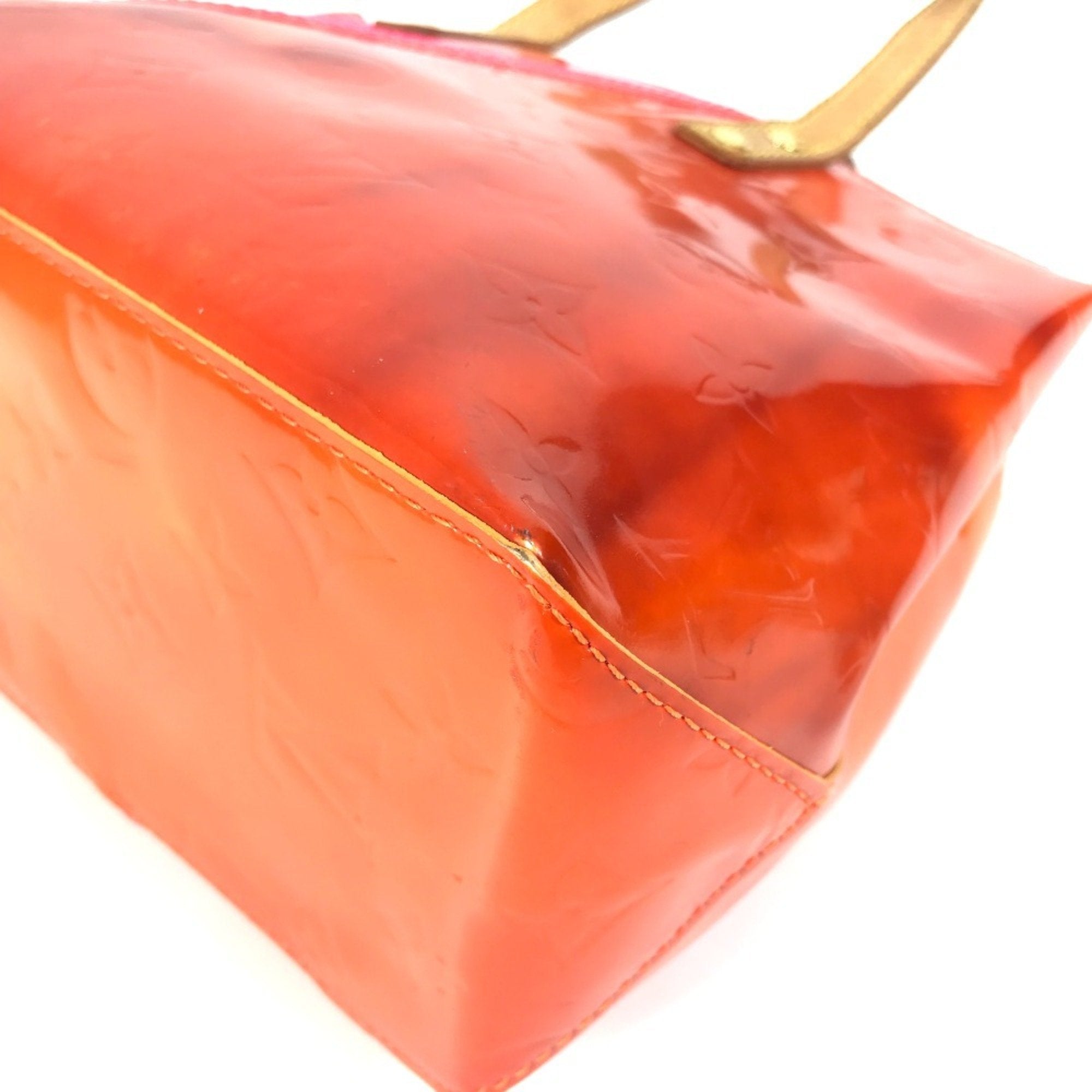 Louis Vuitton Orange Monogram Vernis Handbag Tote Bag