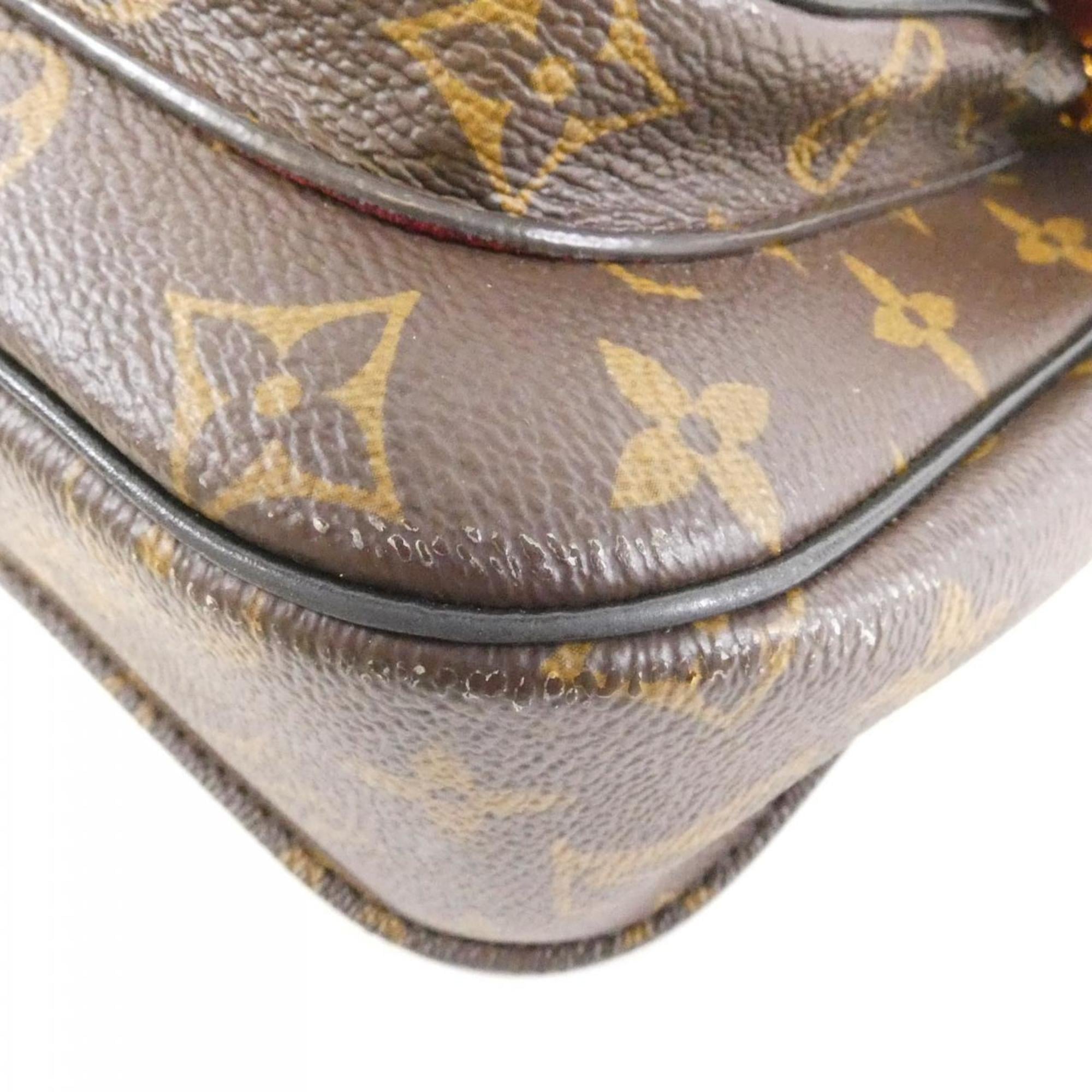 Louis Vuitton Brown Coated Canvas Shoulder Bag