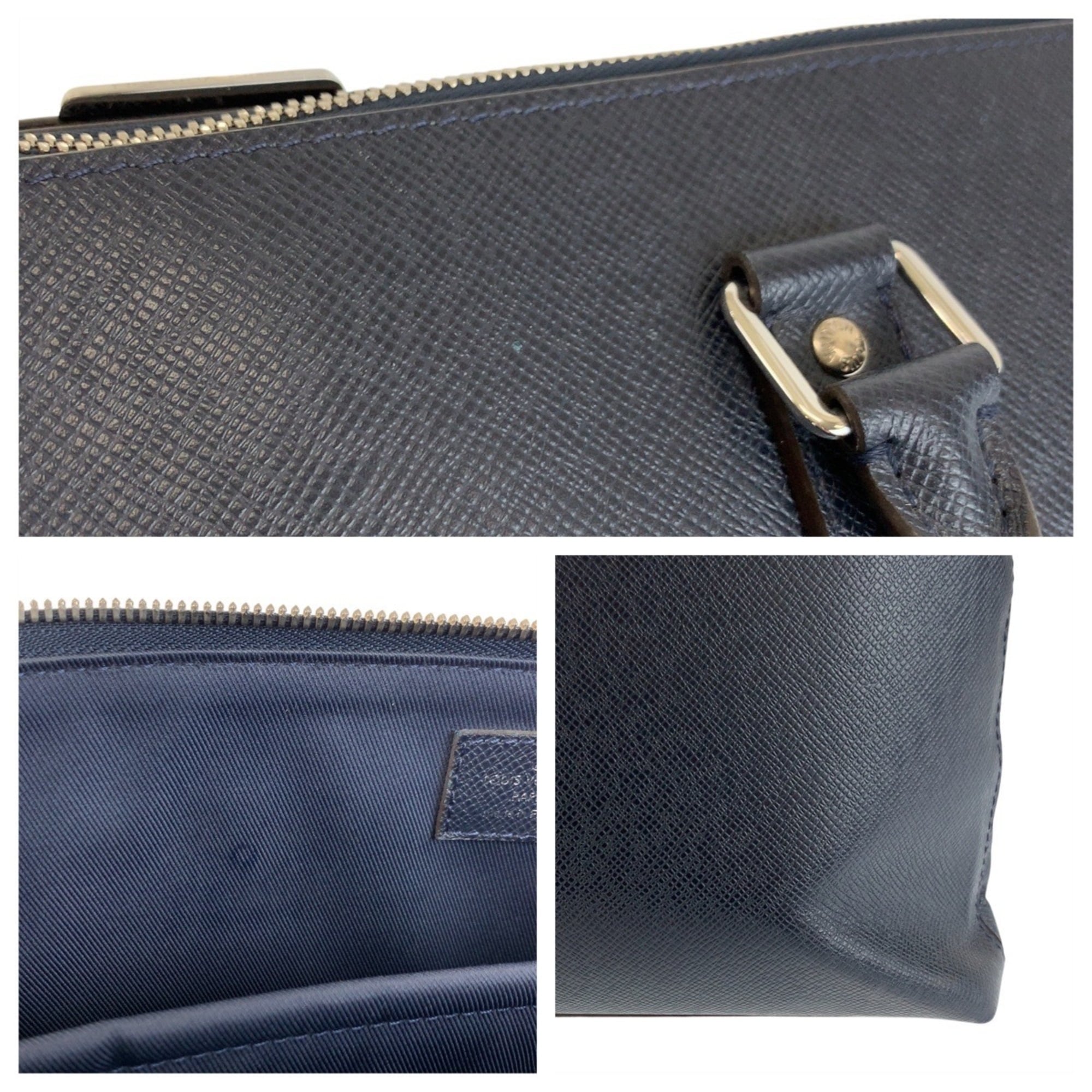 Louis Vuitton Navy Ocean Taiga Leather Briefcase