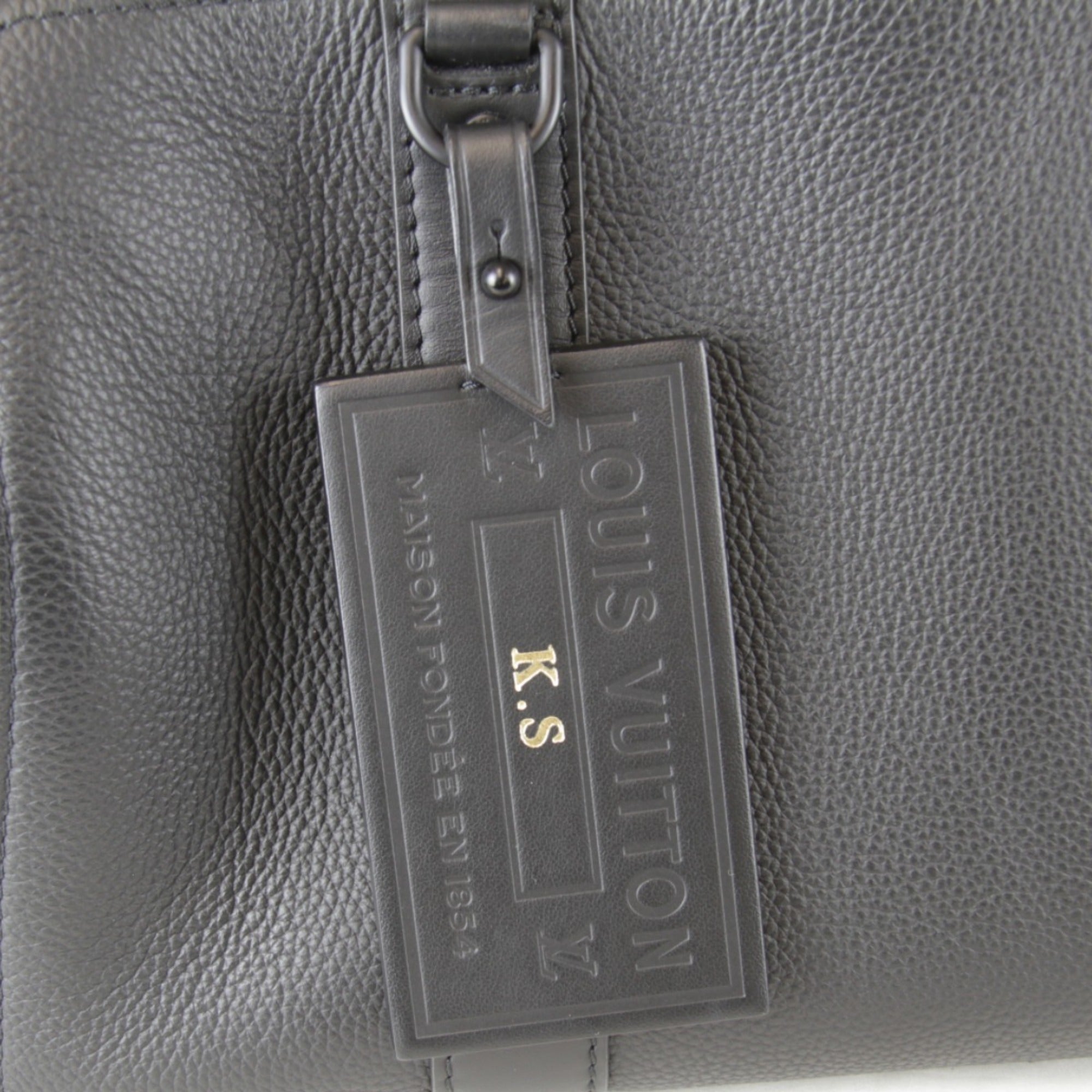 Louis Vuitton Black Leather Shoulder Bag