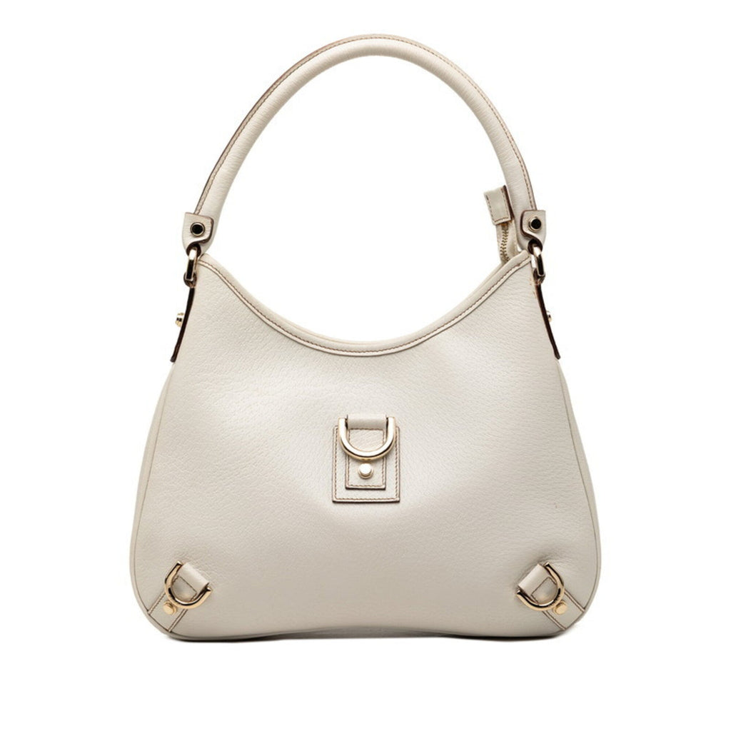 Gucci White Leather Shoulder Bag (Pre-Owned)