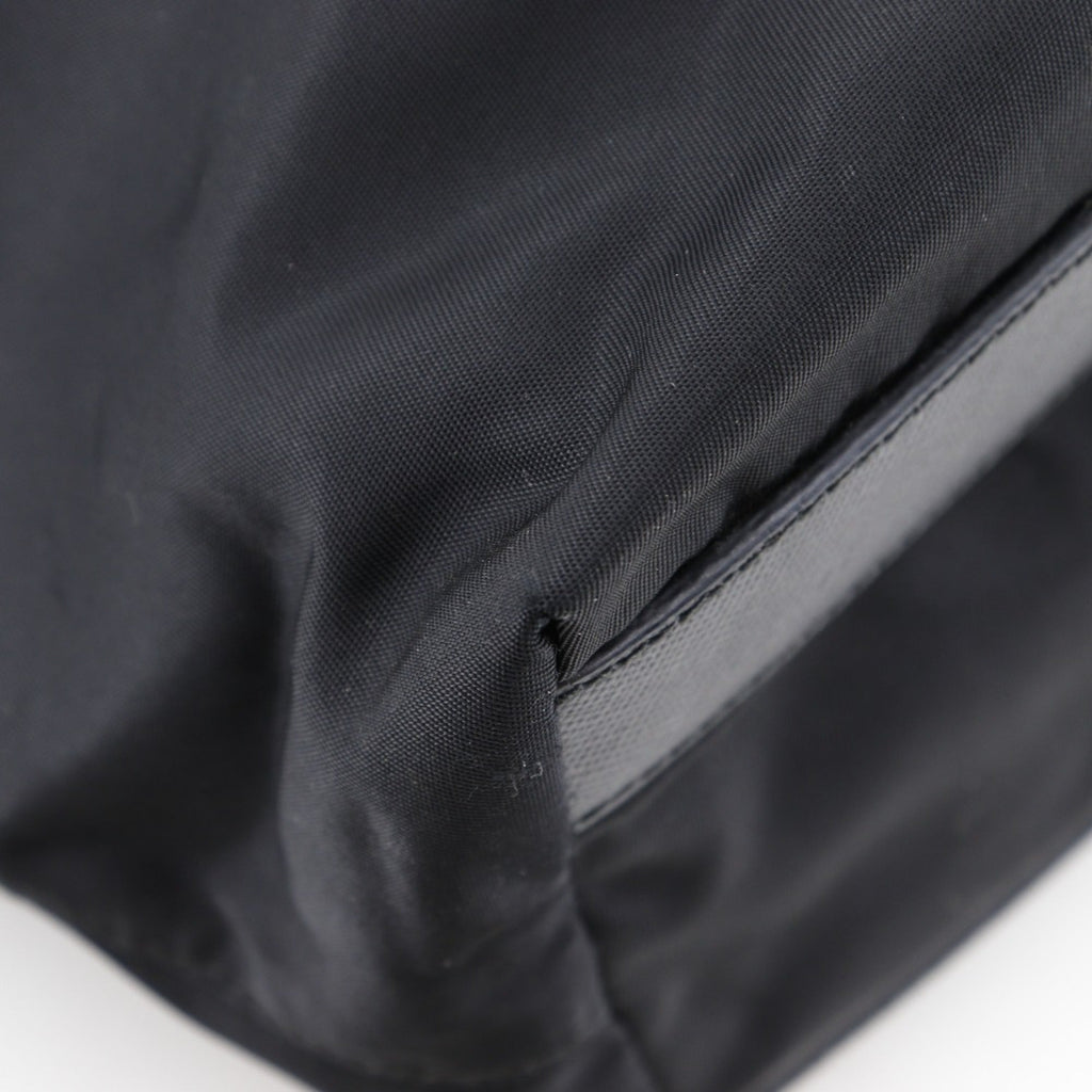 Prada Black Nero Nylon Leather Tote Bag