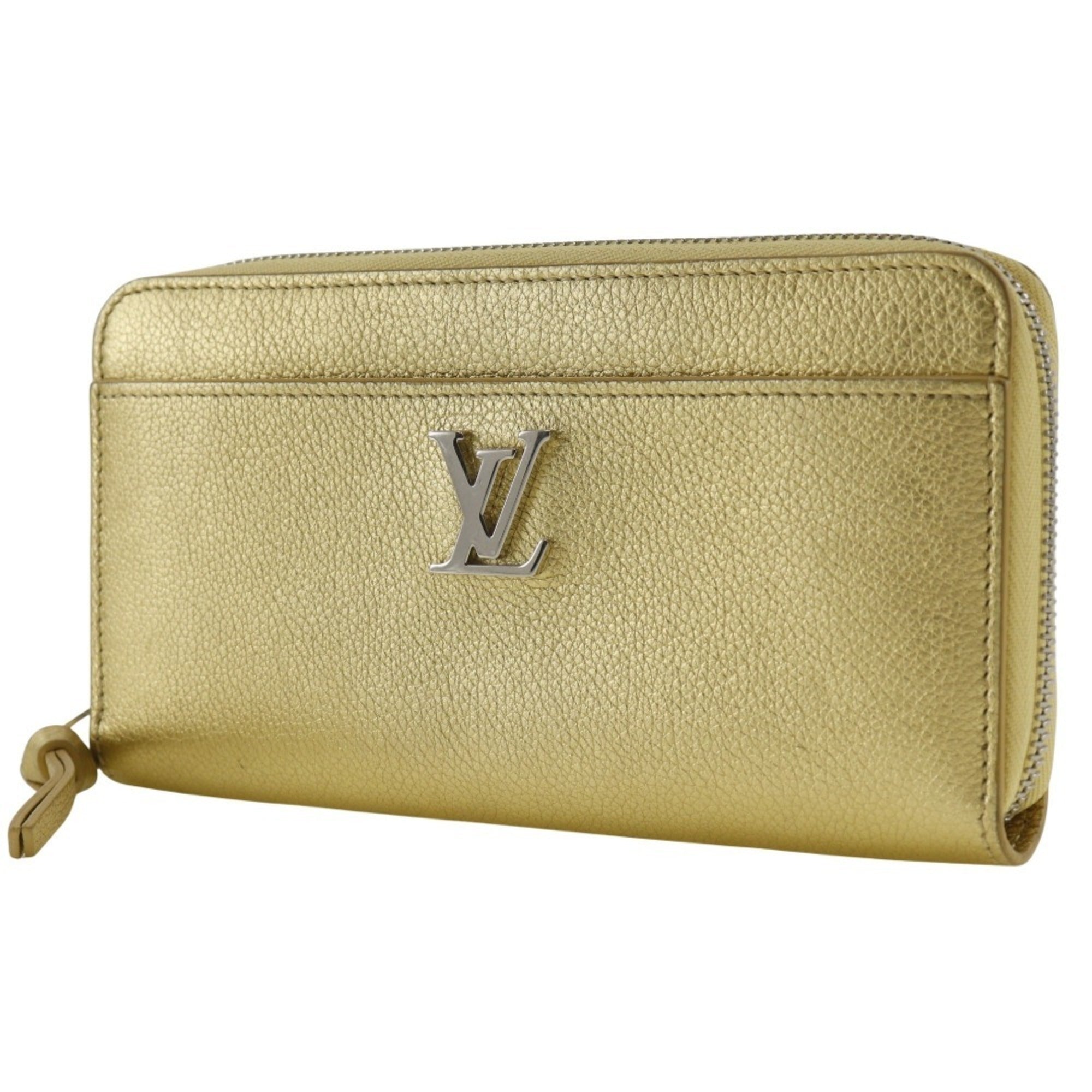 Louis Vuitton Gold Leather Long Wallet