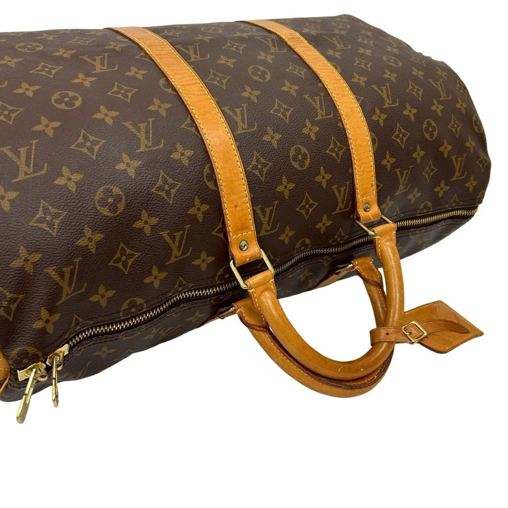 Louis Vuitton Brown Leather Pvc Boston Bag