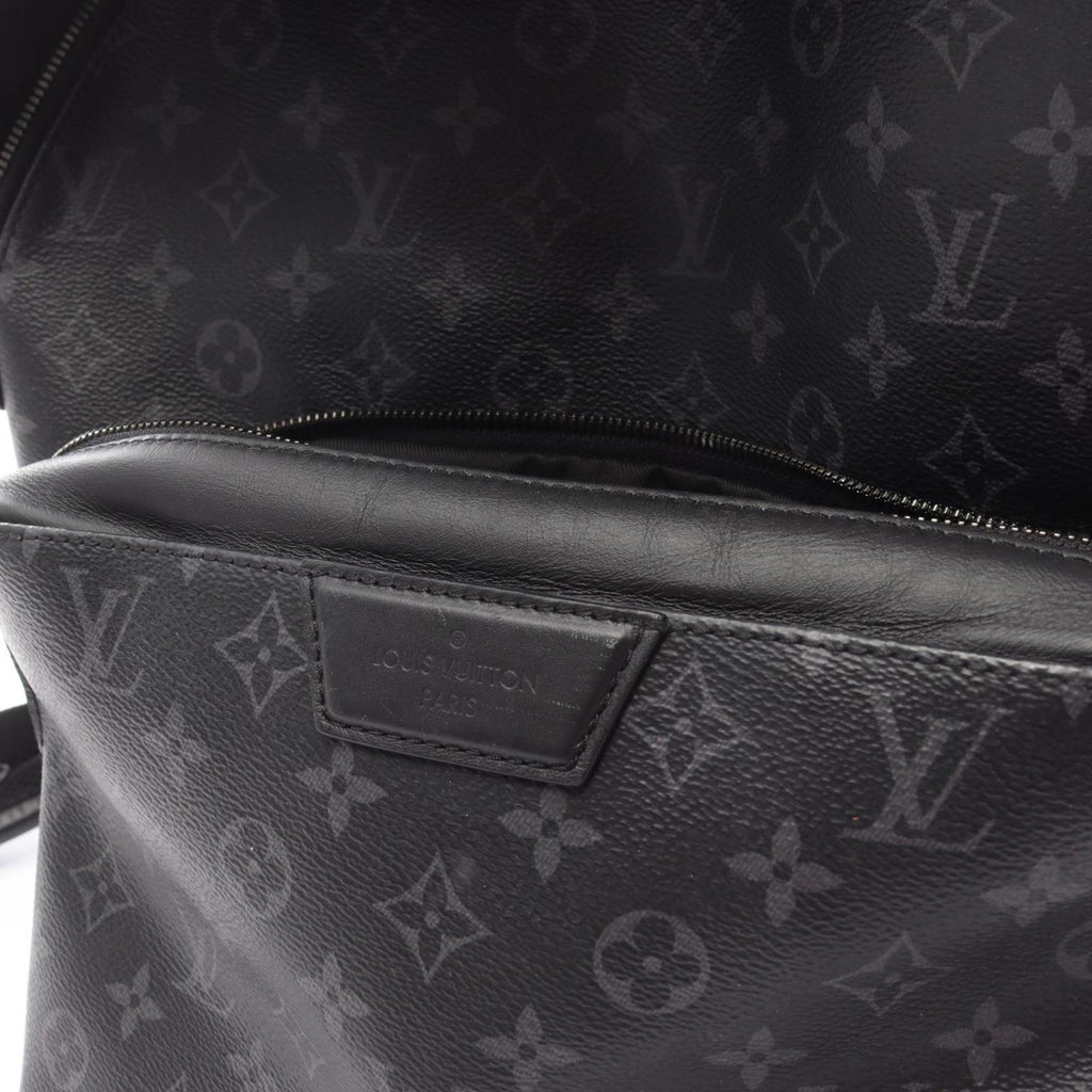 Louis Vuitton Black Coated Canvas Leather Backpack Handbag