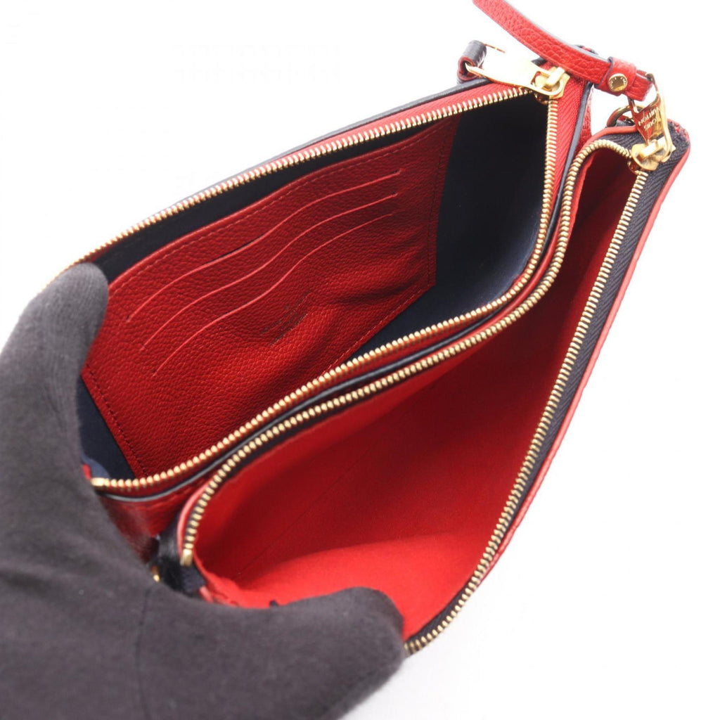 Louis Vuitton Marine Rouge Navy Red Color Monogram Empreinte Pochette Shoulder Bag