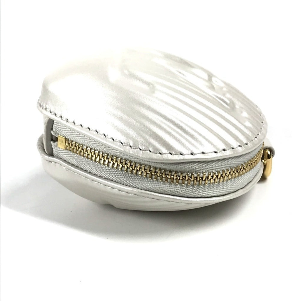 Louis Vuitton White Leather Coin Purse/Coin Case