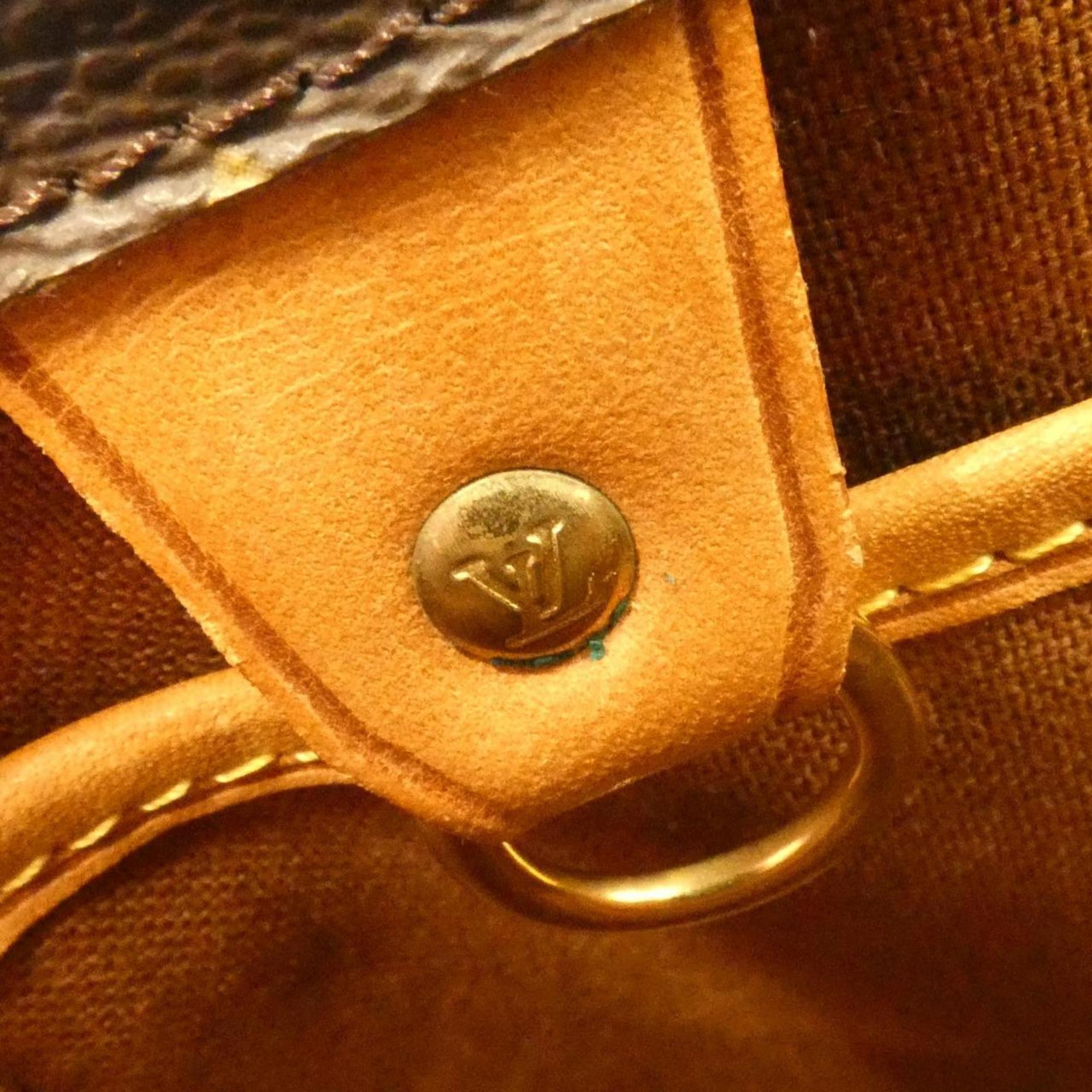 Louis Vuitton Brown Coated Canvas Handbag