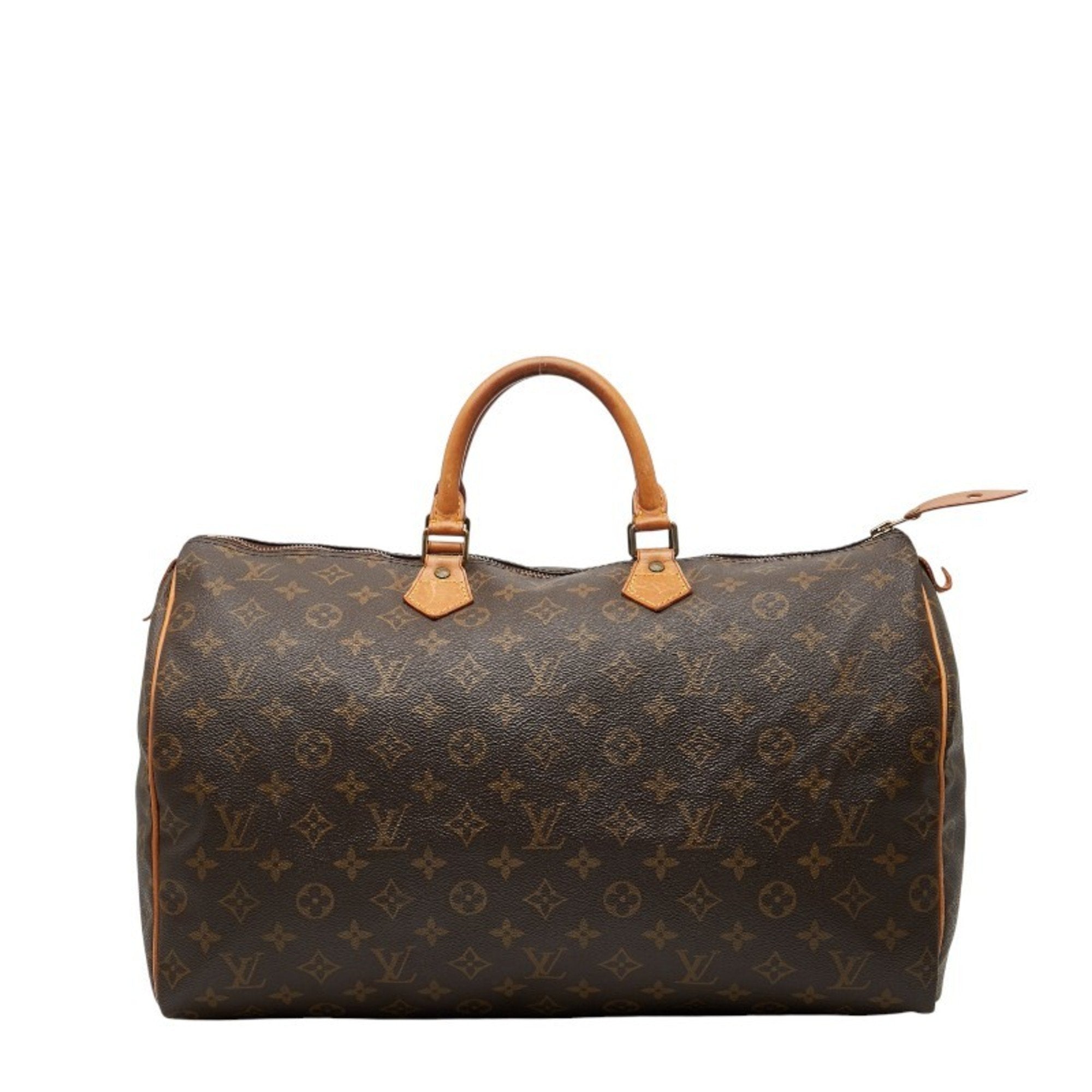 Louis Vuitton Brown Dark Brown Pvc Leather Boston Bag Handbag