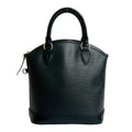Louis Vuitton Black Leather Boston Bag Handbag Tote Bag