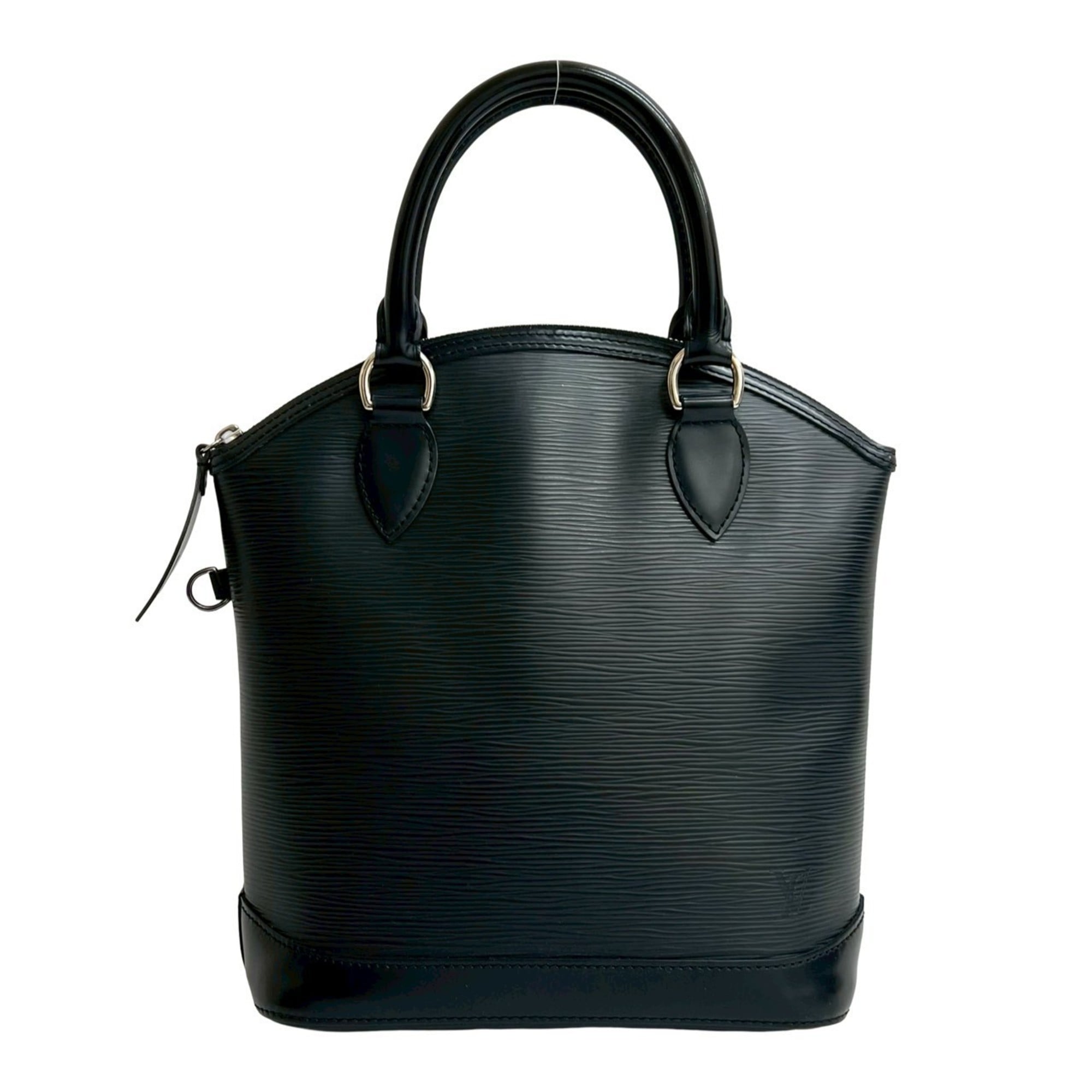 Louis Vuitton Black Leather Boston Bag Handbag Tote Bag