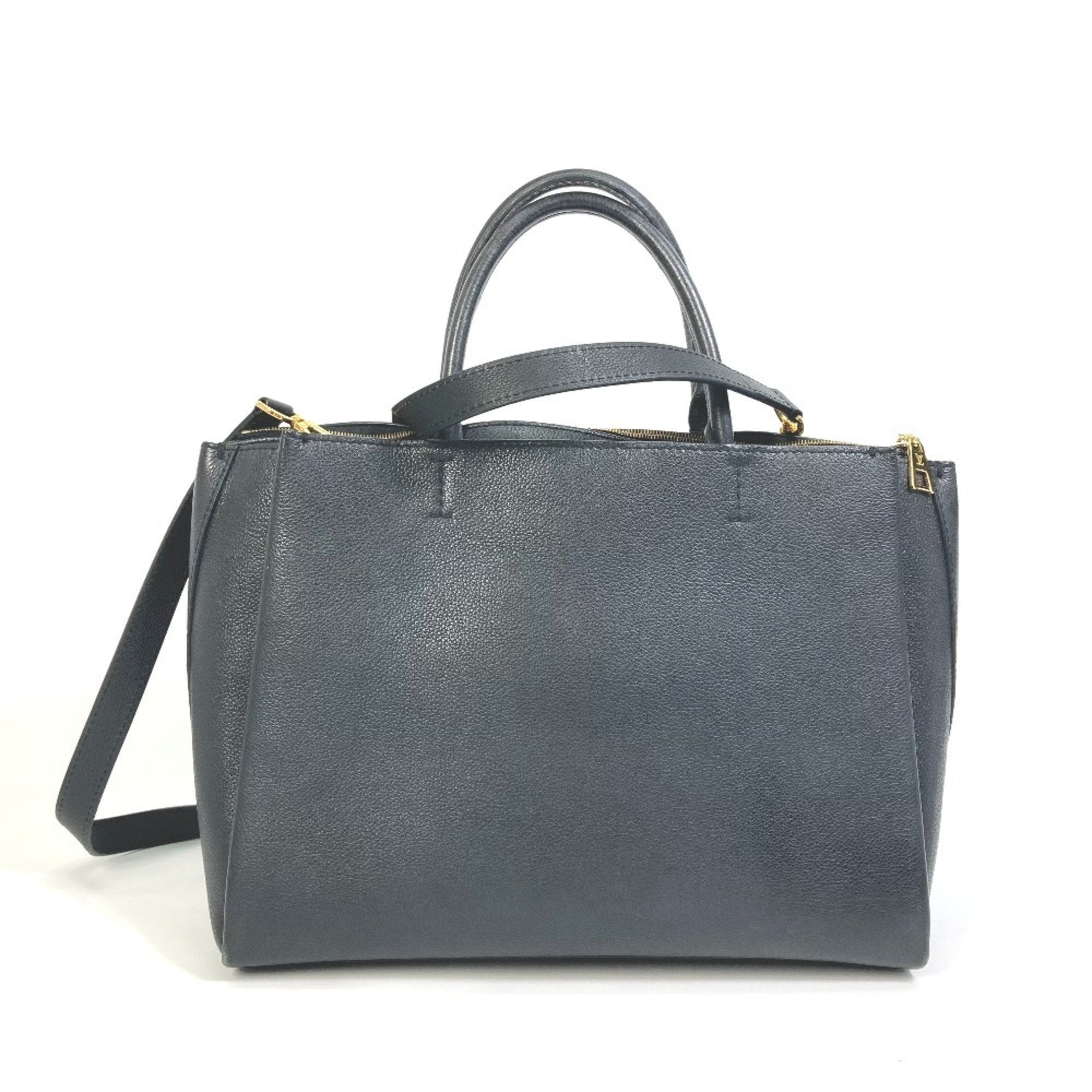 Louis Vuitton Black Leather Tote Bag
